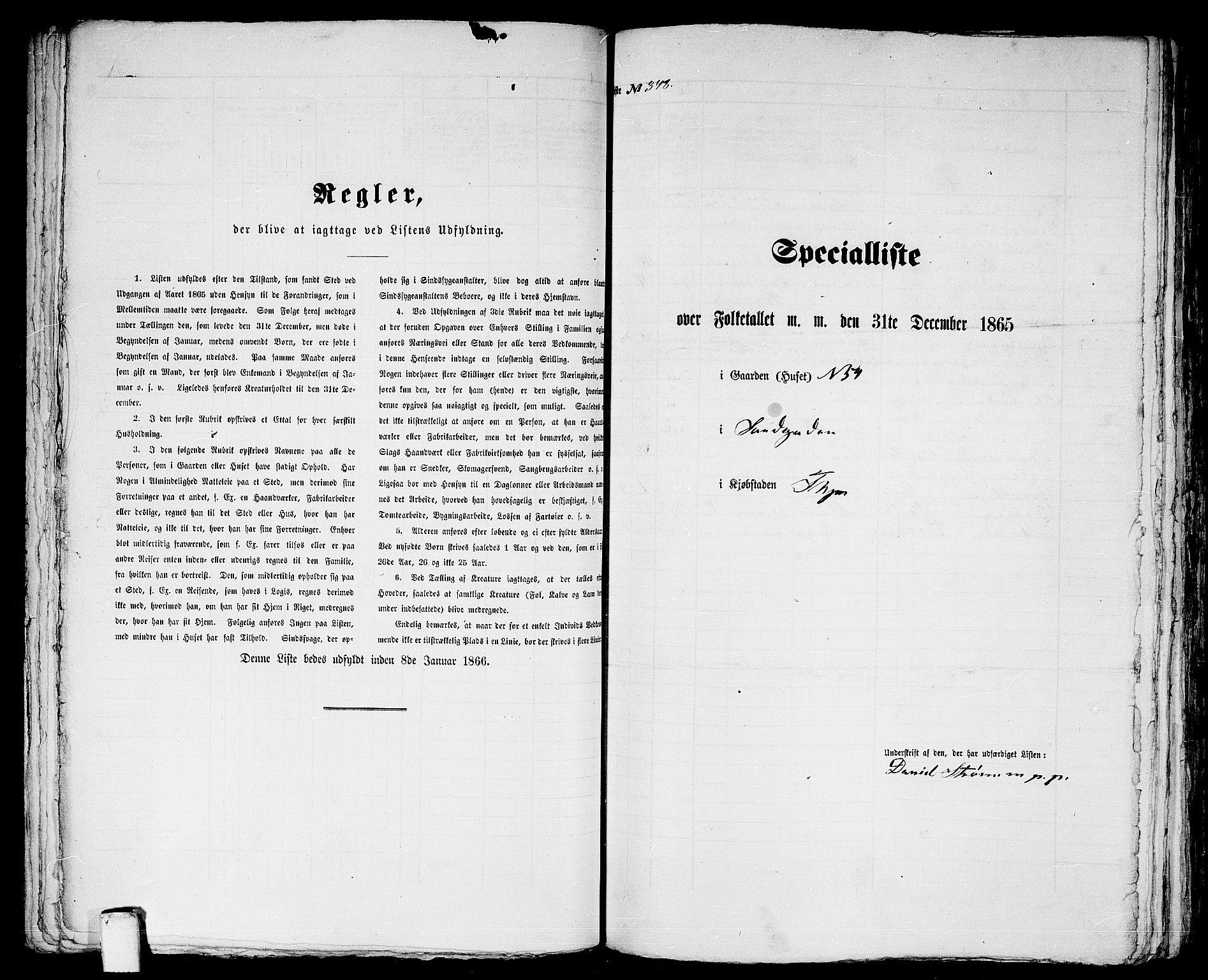 RA, 1865 census for Trondheim, 1865, p. 735