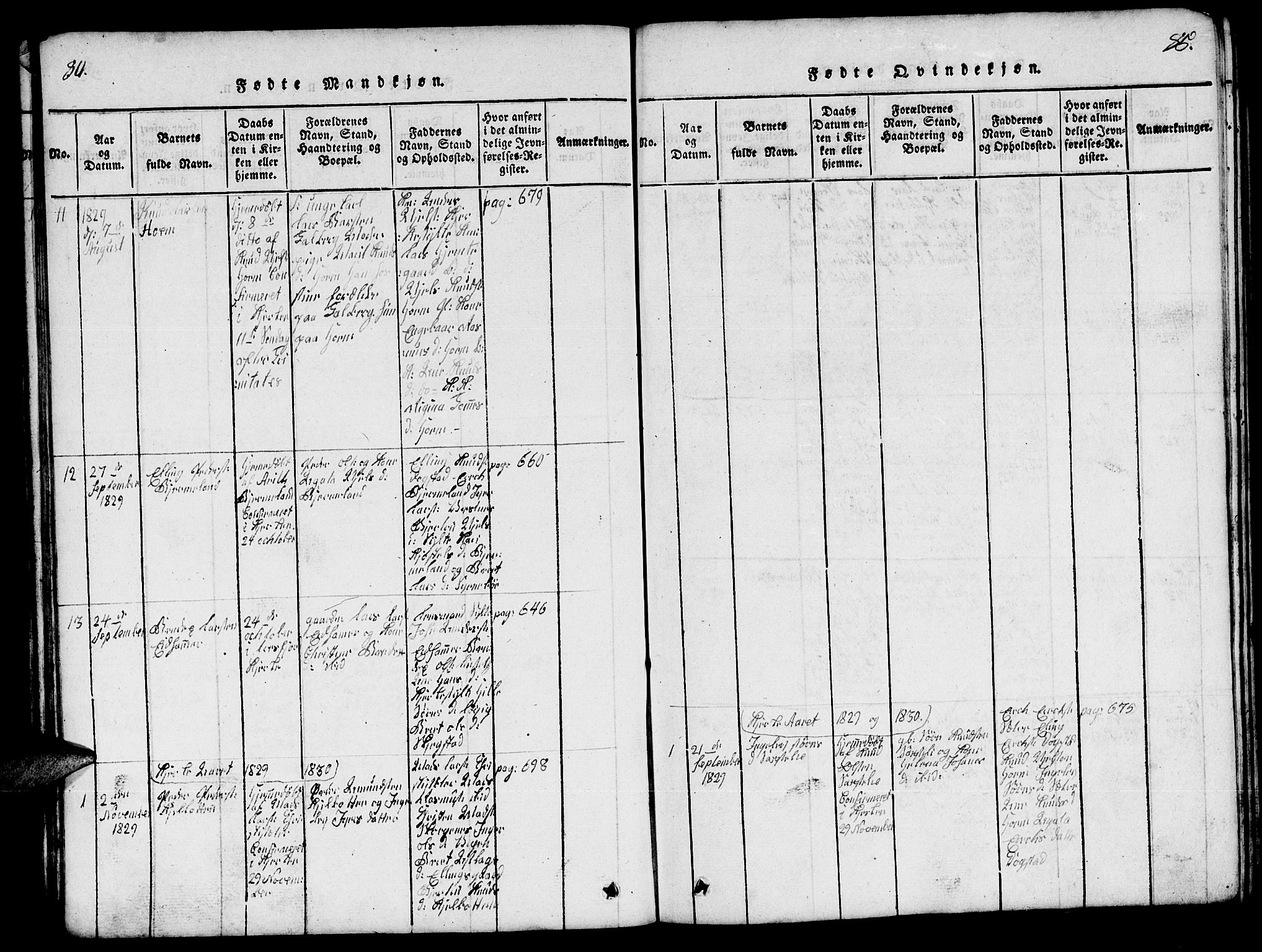 Ministerialprotokoller, klokkerbøker og fødselsregistre - Møre og Romsdal, AV/SAT-A-1454/541/L0546: Parish register (copy) no. 541C01, 1818-1856, p. 84-85