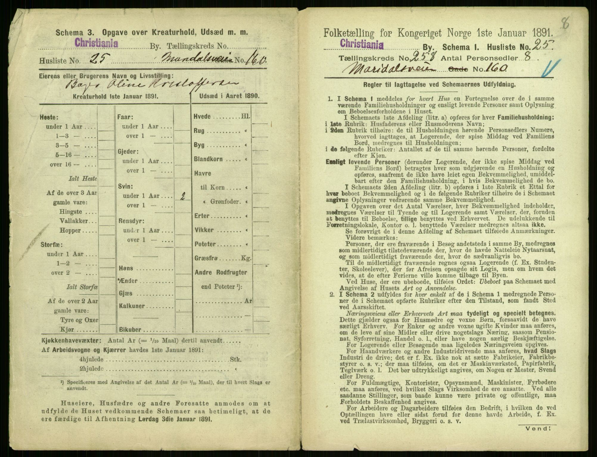 RA, 1891 census for 0301 Kristiania, 1891, p. 157128