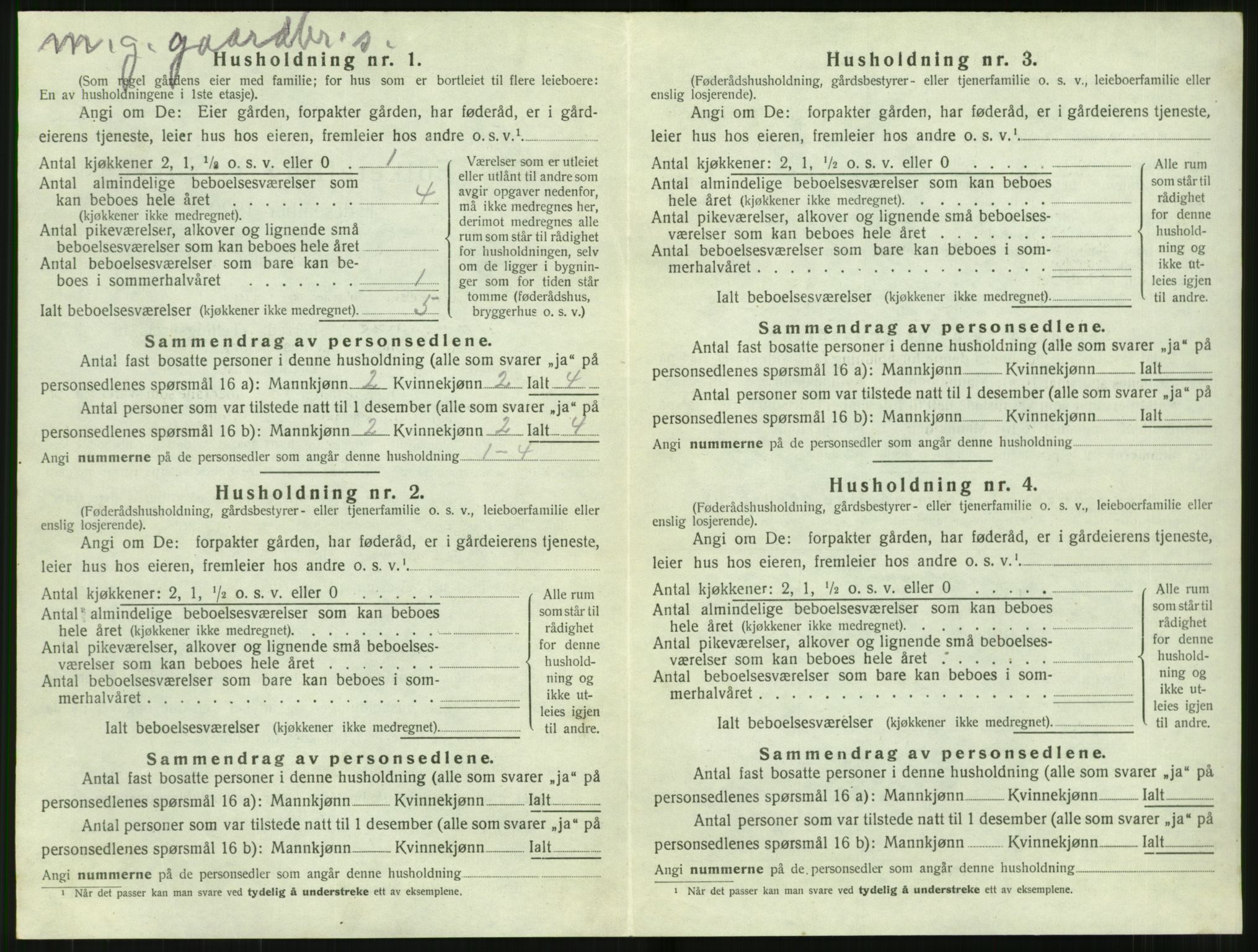 SAT, 1920 census for Stordal, 1920, p. 279