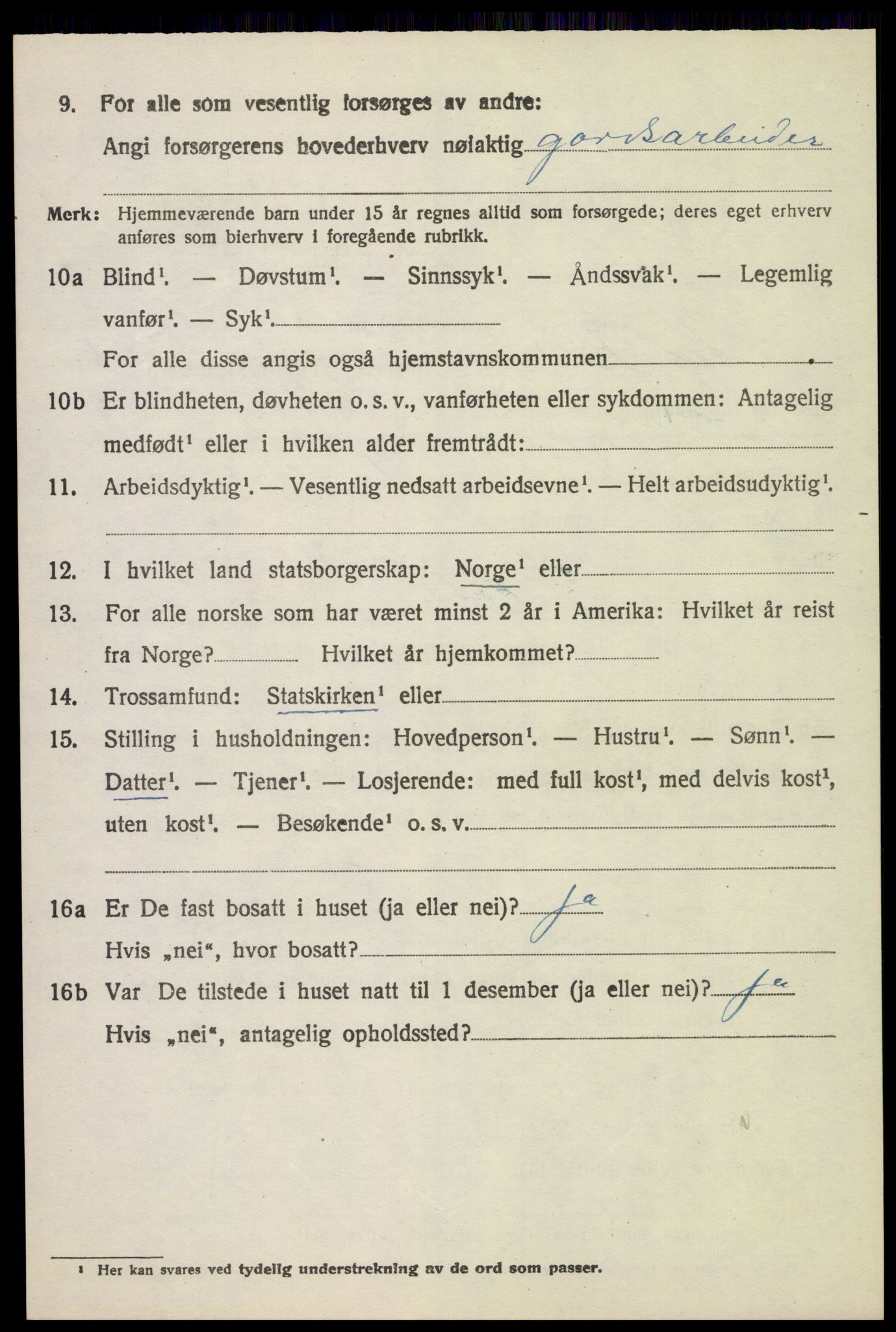SAH, 1920 census for Nes (Hedmark), 1920, p. 5427