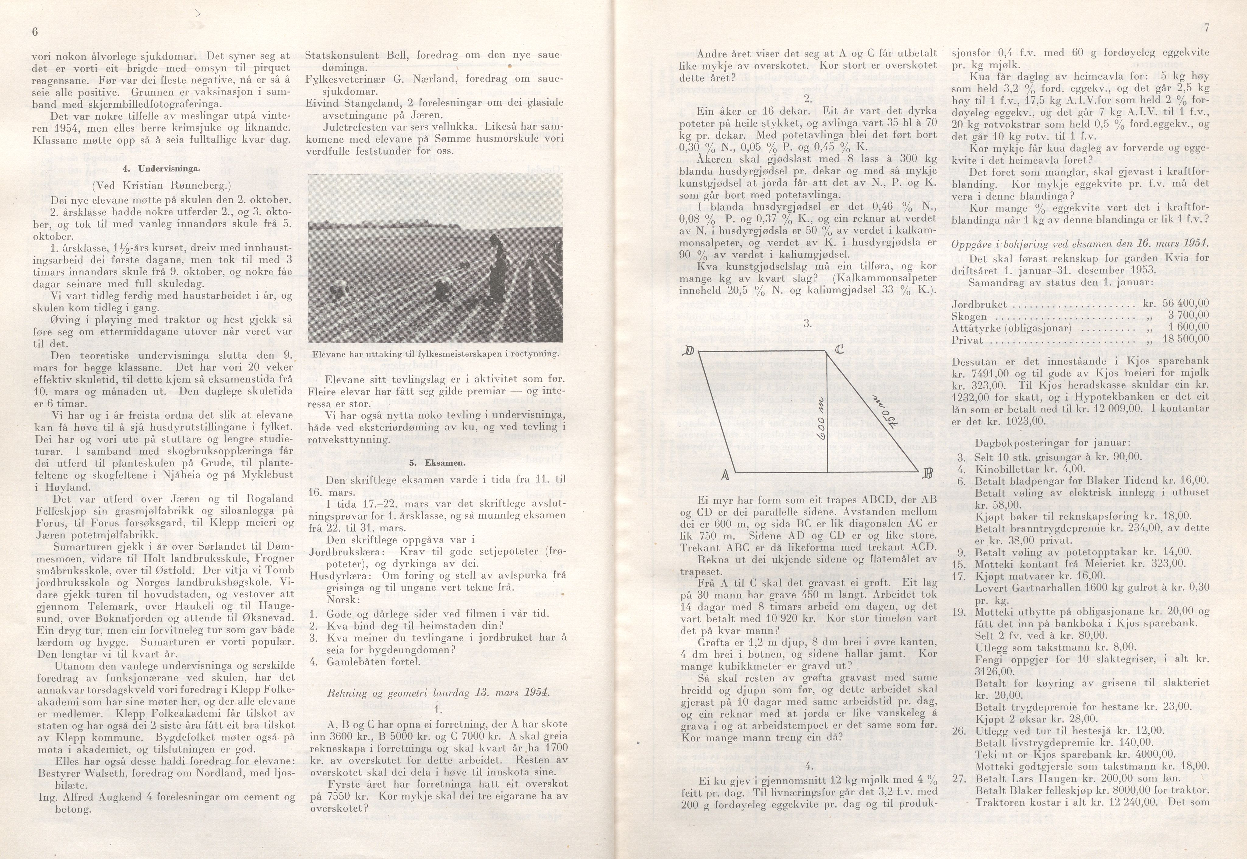 Rogaland fylkeskommune - Fylkesrådmannen , IKAR/A-900/A/Aa/Aaa/L0074: Møtebok , 1955, p. 6-7