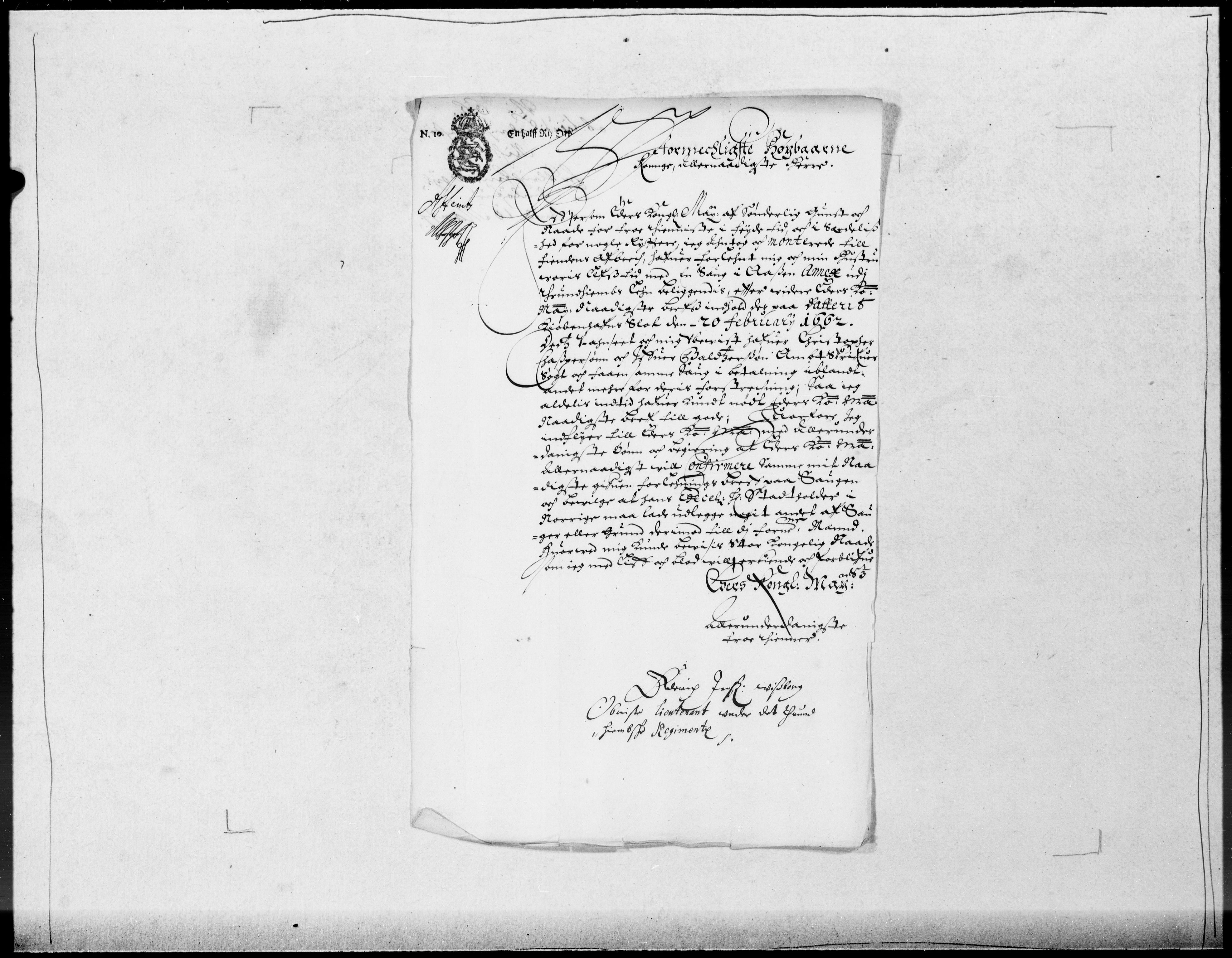 Danske Kanselli 1572-1799, RA/EA-3023/F/Fc/Fcc/Fcca/L0026: Norske innlegg 1572-1799, 1666-1667, p. 1