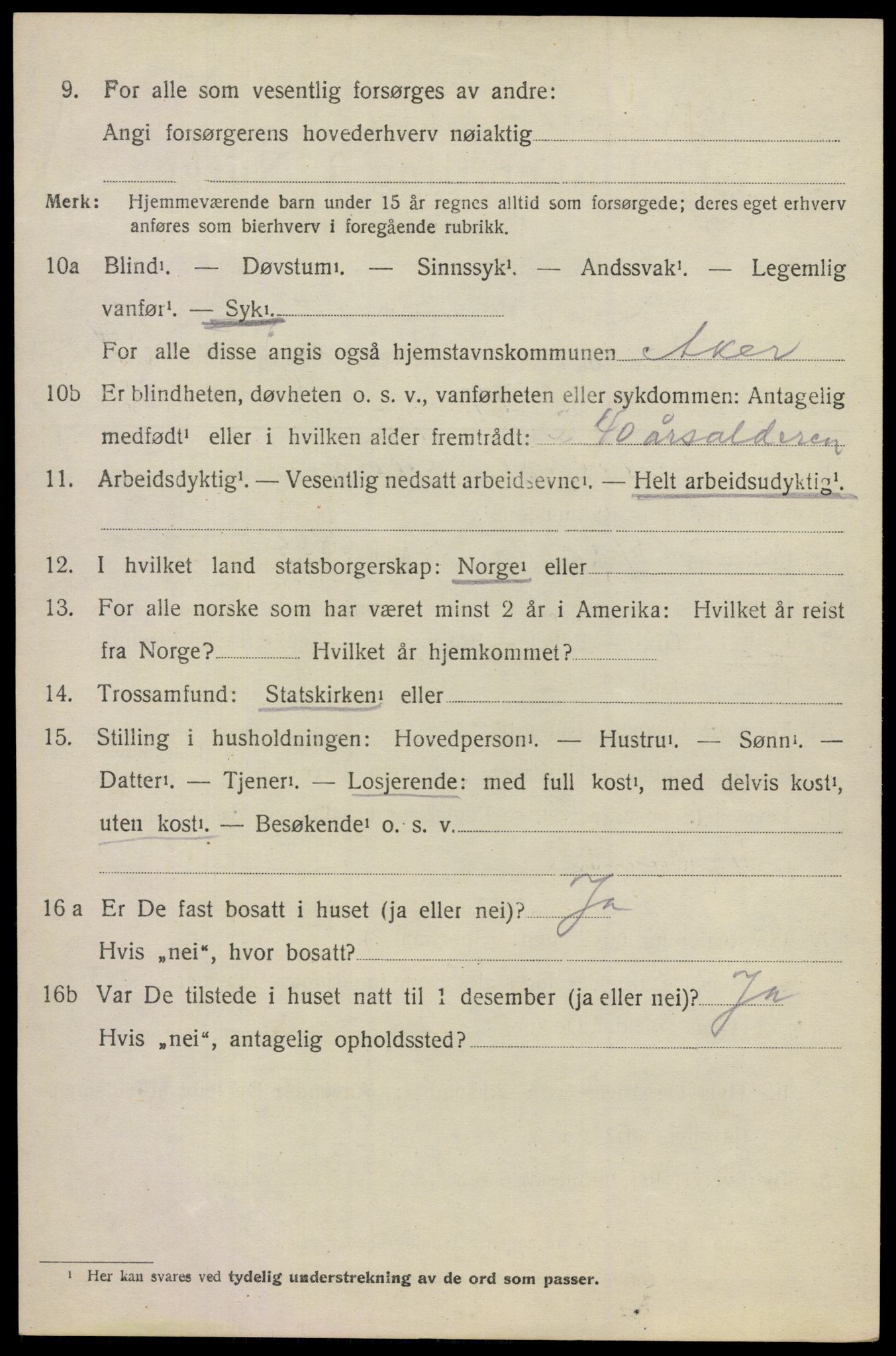 SAO, 1920 census for Skedsmo, 1920, p. 5166