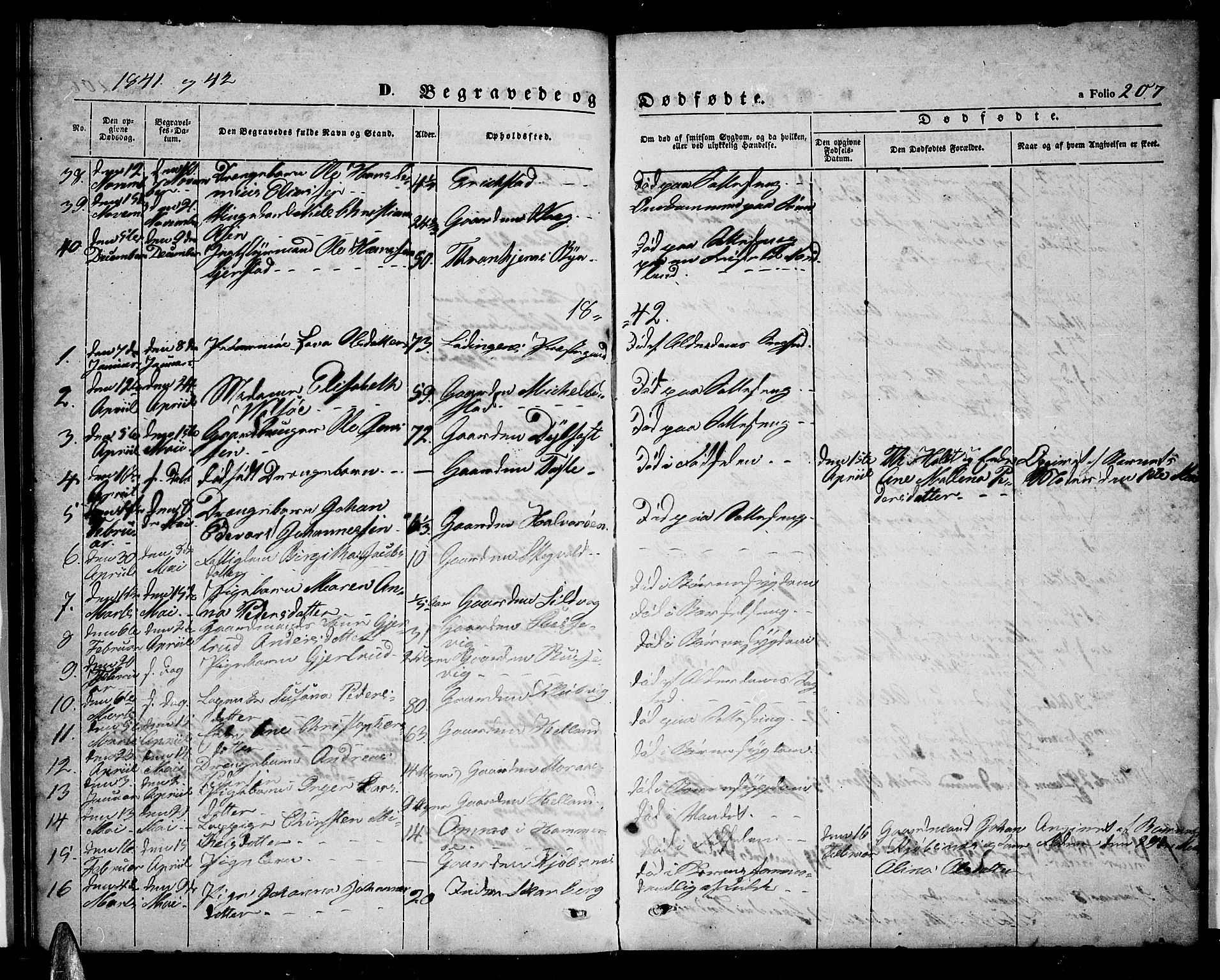 Ministerialprotokoller, klokkerbøker og fødselsregistre - Nordland, AV/SAT-A-1459/872/L1045: Parish register (copy) no. 872C01, 1840-1851, p. 207