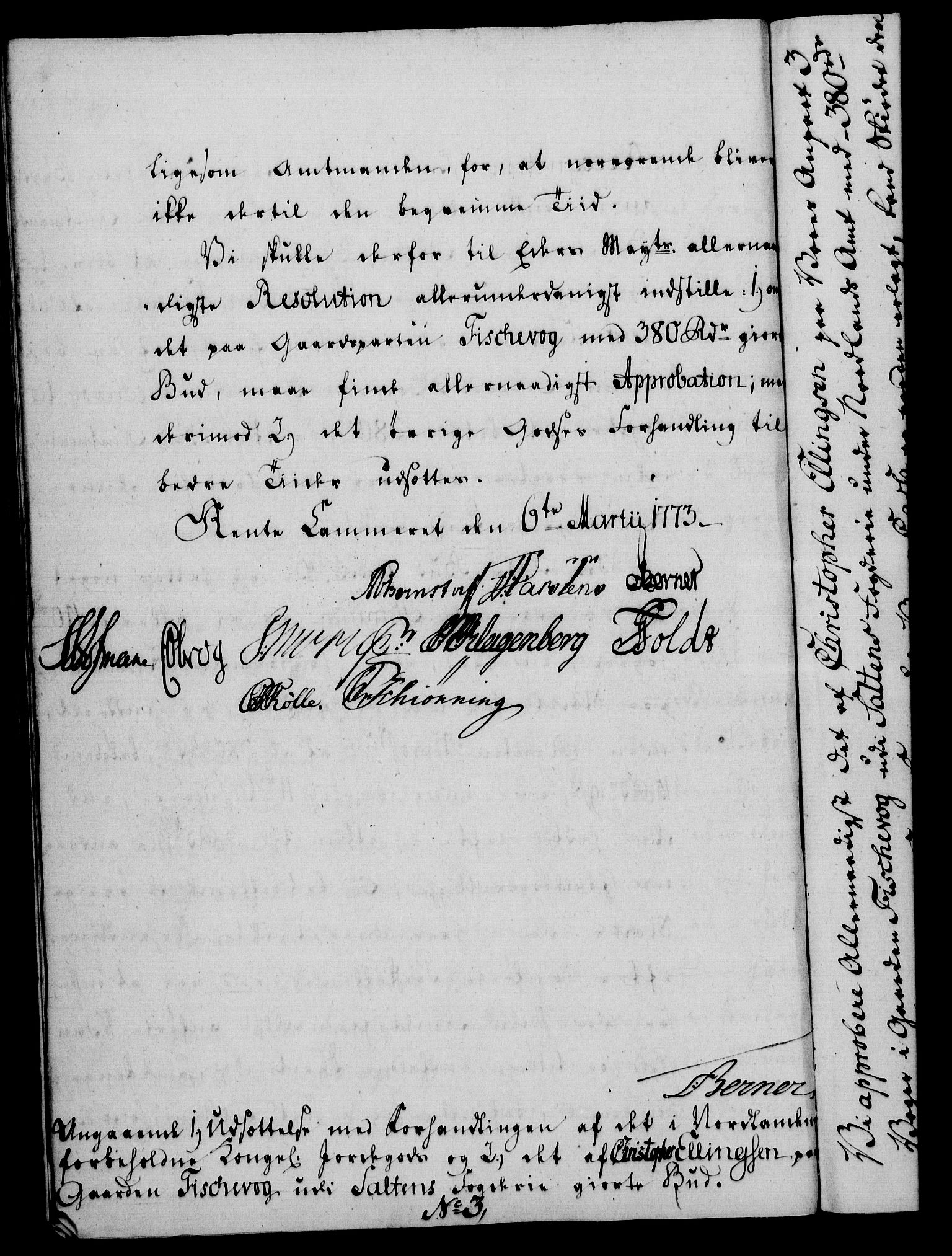 Rentekammeret, Kammerkanselliet, AV/RA-EA-3111/G/Gf/Gfa/L0055: Norsk relasjons- og resolusjonsprotokoll (merket RK 52.55), 1773, p. 68
