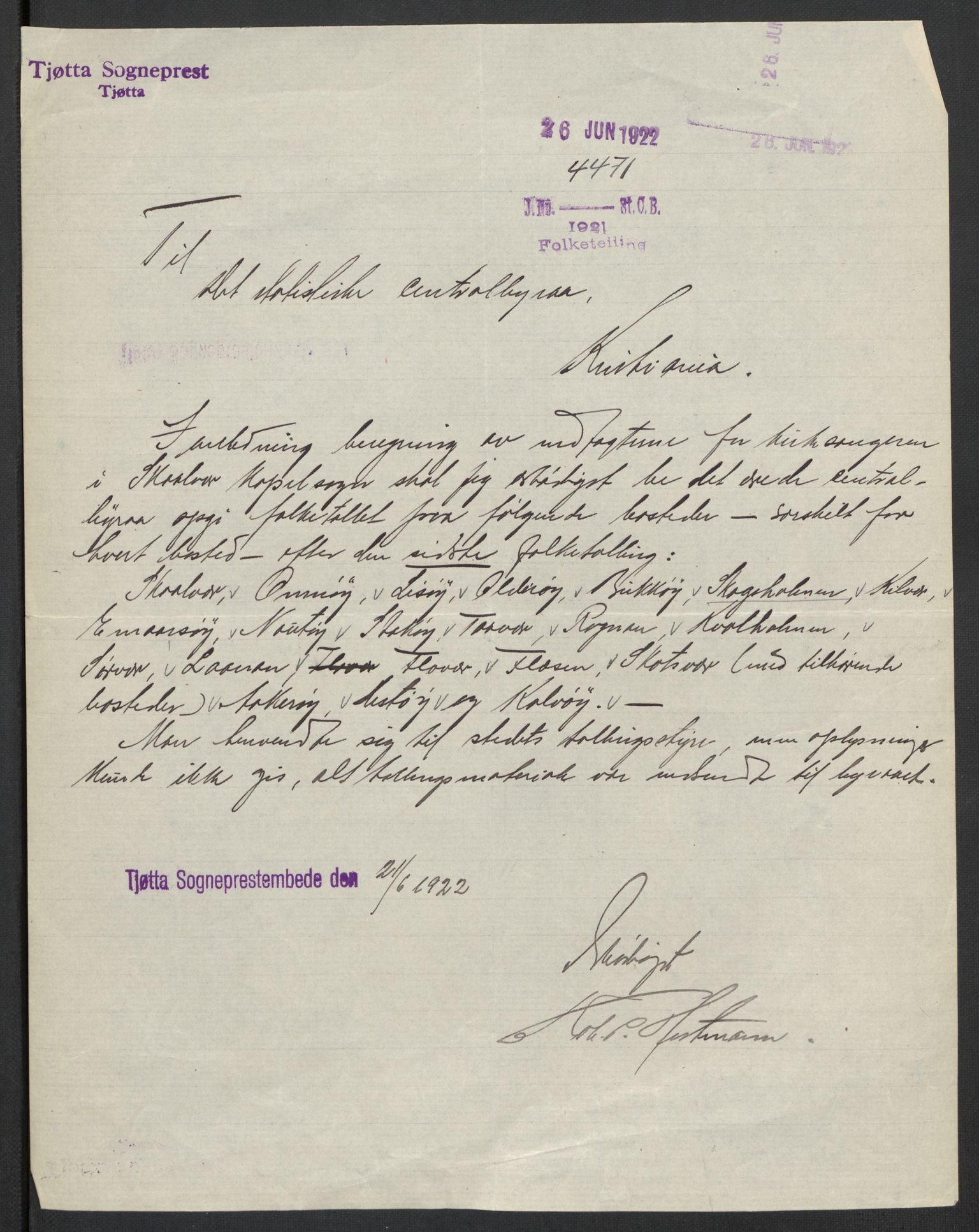 SAT, 1920 census for Tjøtta, 1920, p. 5