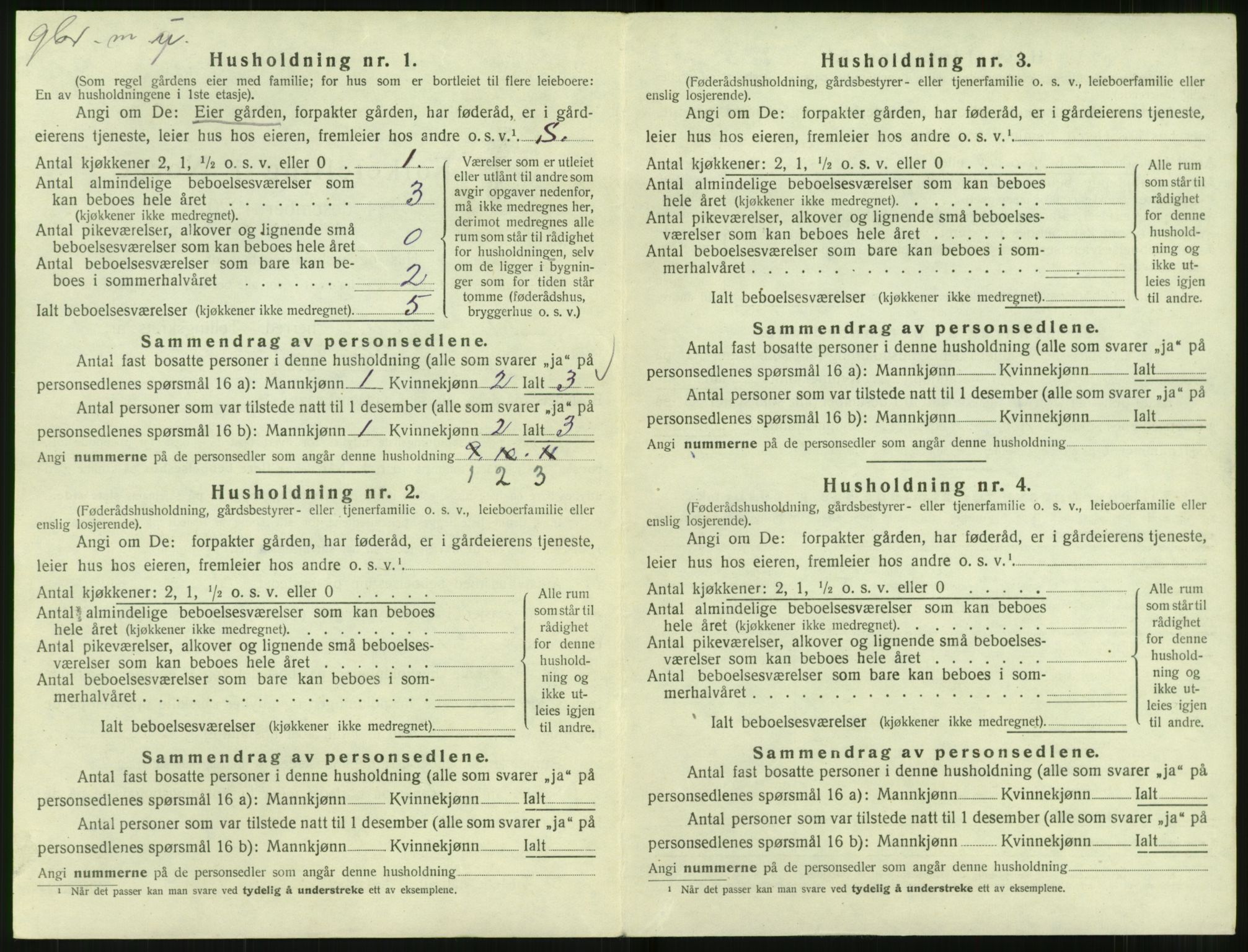 SAT, 1920 census for Norddal, 1920, p. 470