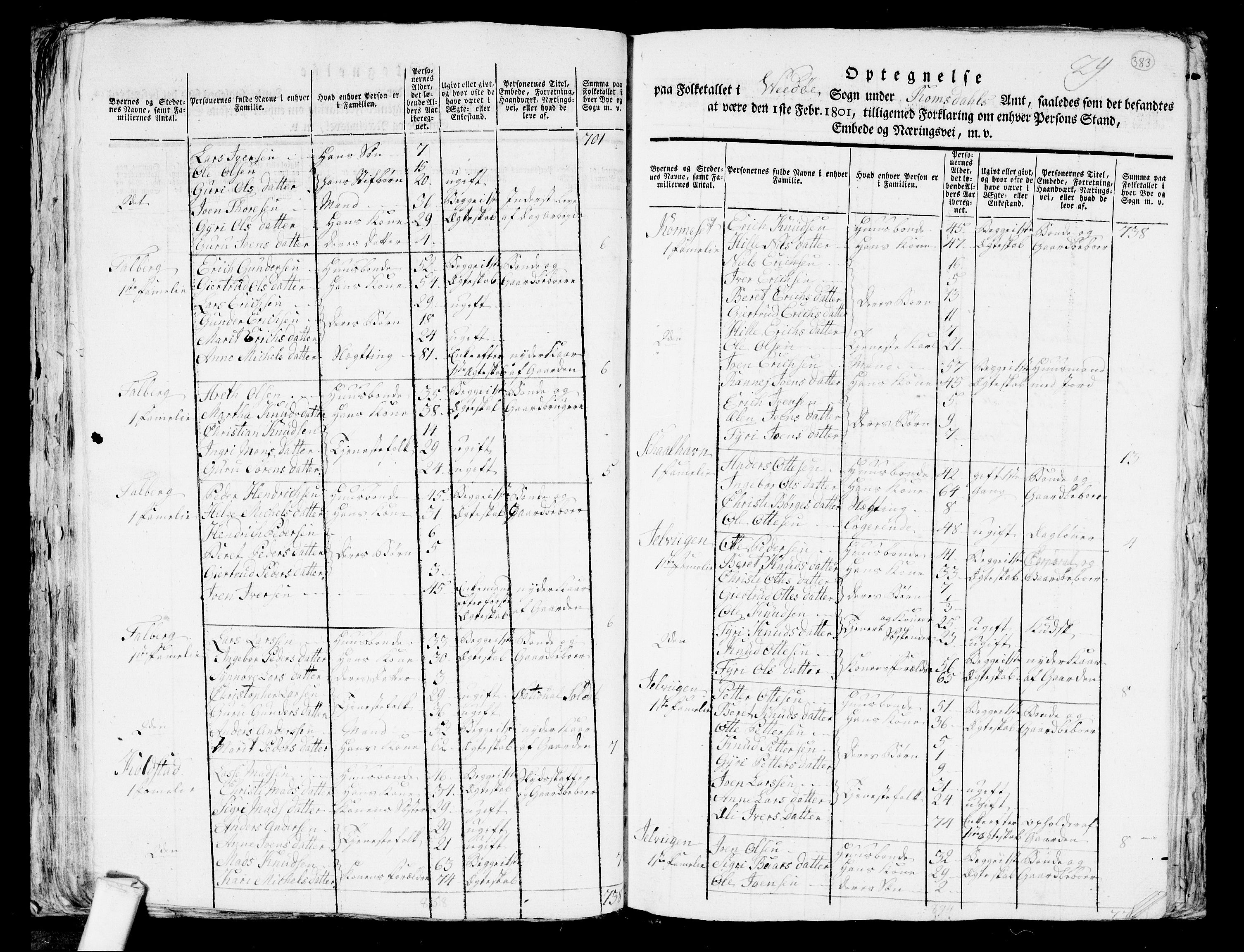 RA, 1801 census for 1541P Veøy, 1801, p. 382b-383a