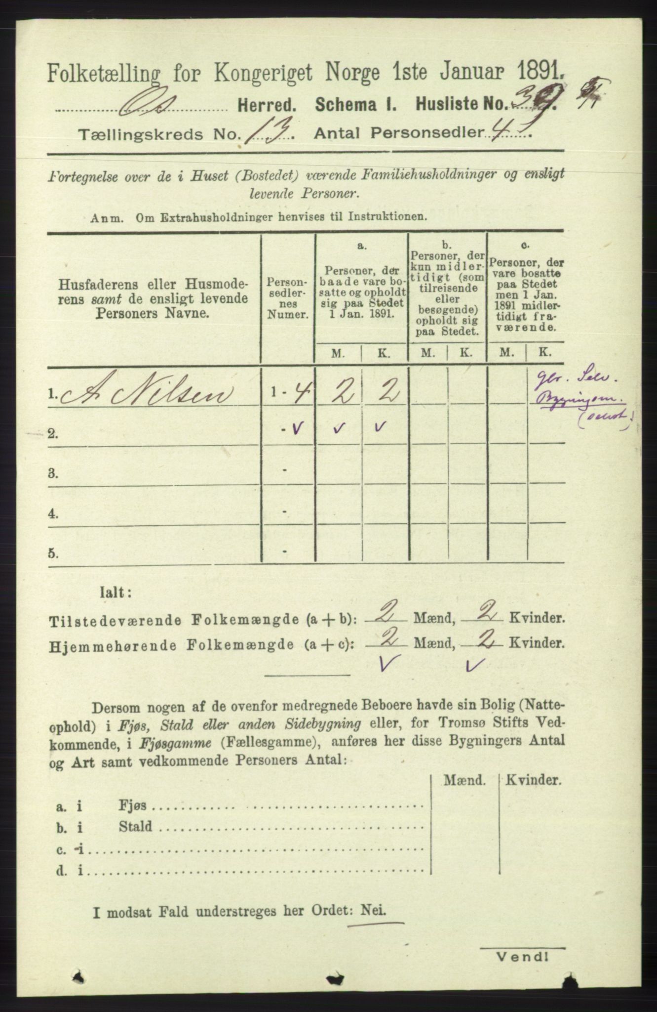 RA, 1891 census for 1243 Os, 1891, p. 2968