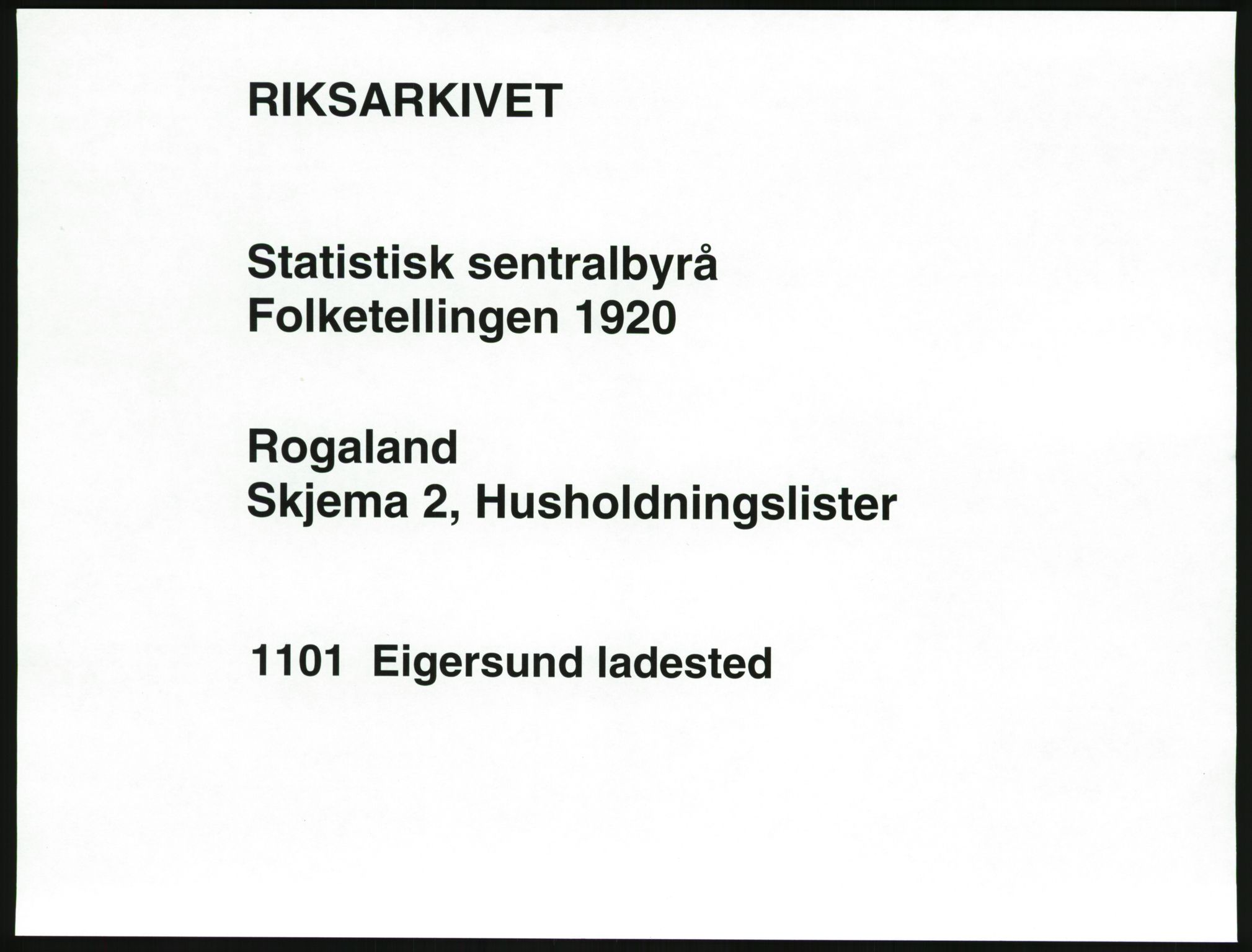 SAST, 1920 census for Egersund town, 1920, p. 1044