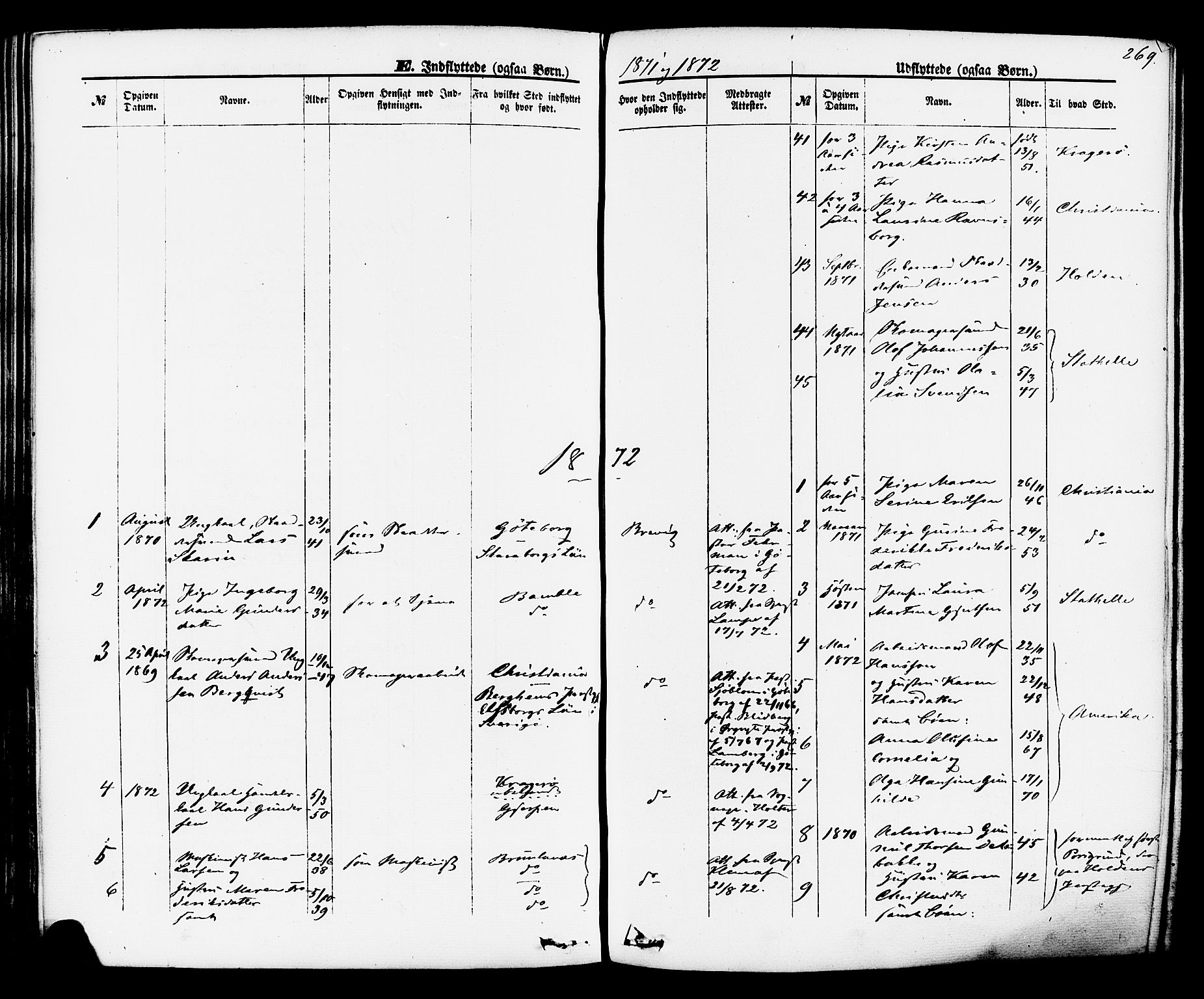 Brevik kirkebøker, AV/SAKO-A-255/F/Fa/L0006: Parish register (official) no. 6, 1866-1881, p. 269