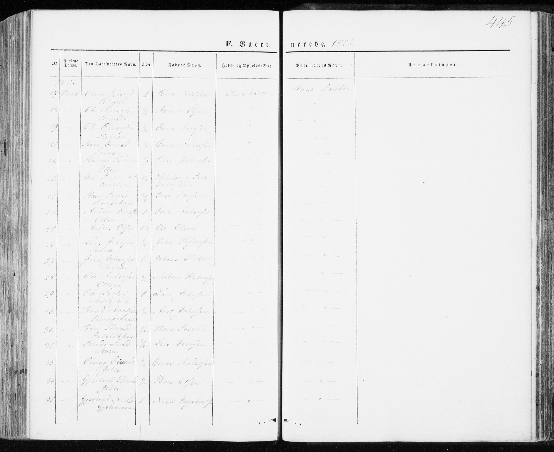 Ministerialprotokoller, klokkerbøker og fødselsregistre - Møre og Romsdal, SAT/A-1454/590/L1013: Parish register (official) no. 590A05, 1847-1877, p. 445