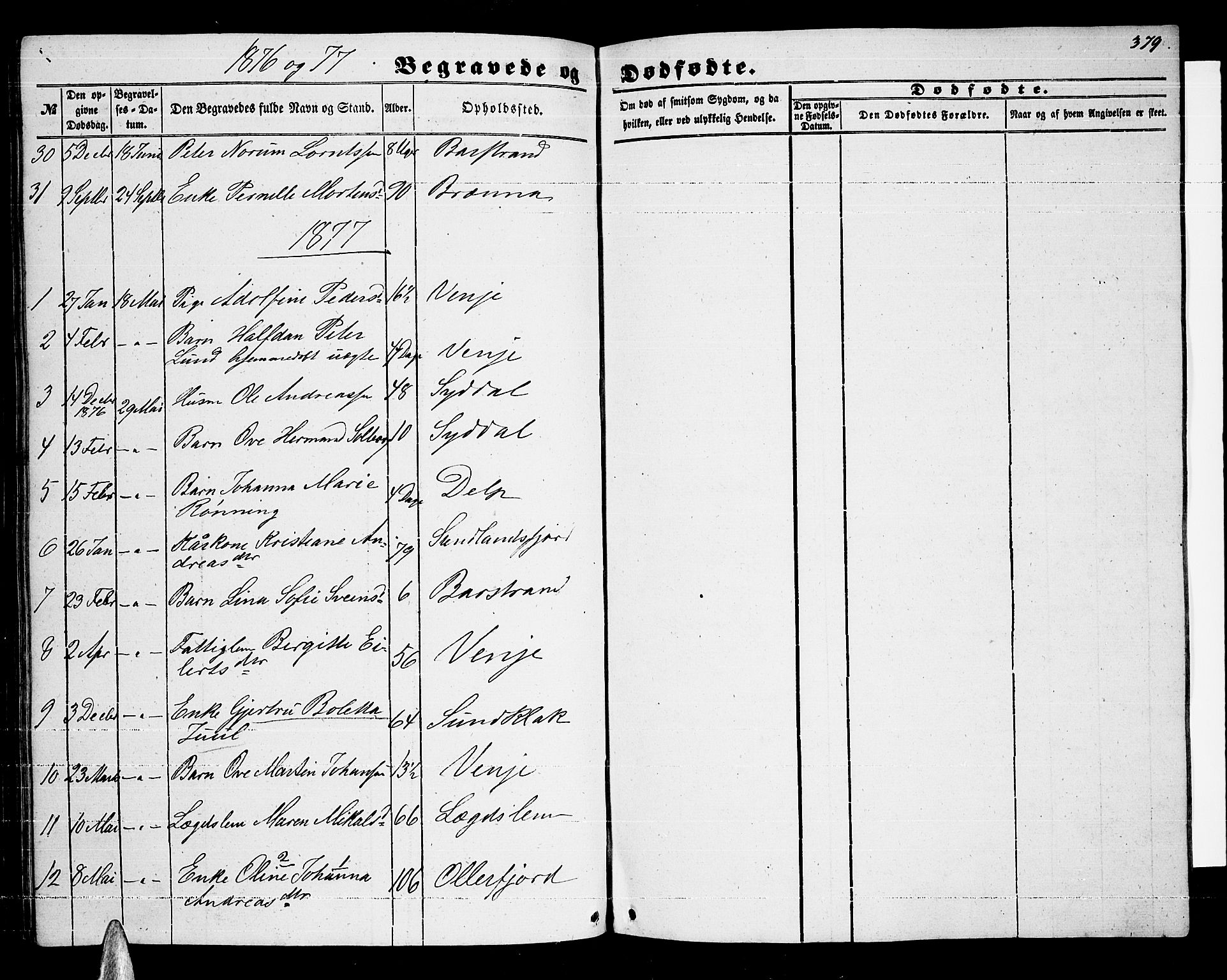 Ministerialprotokoller, klokkerbøker og fødselsregistre - Nordland, AV/SAT-A-1459/876/L1102: Parish register (copy) no. 876C01, 1852-1886, p. 379