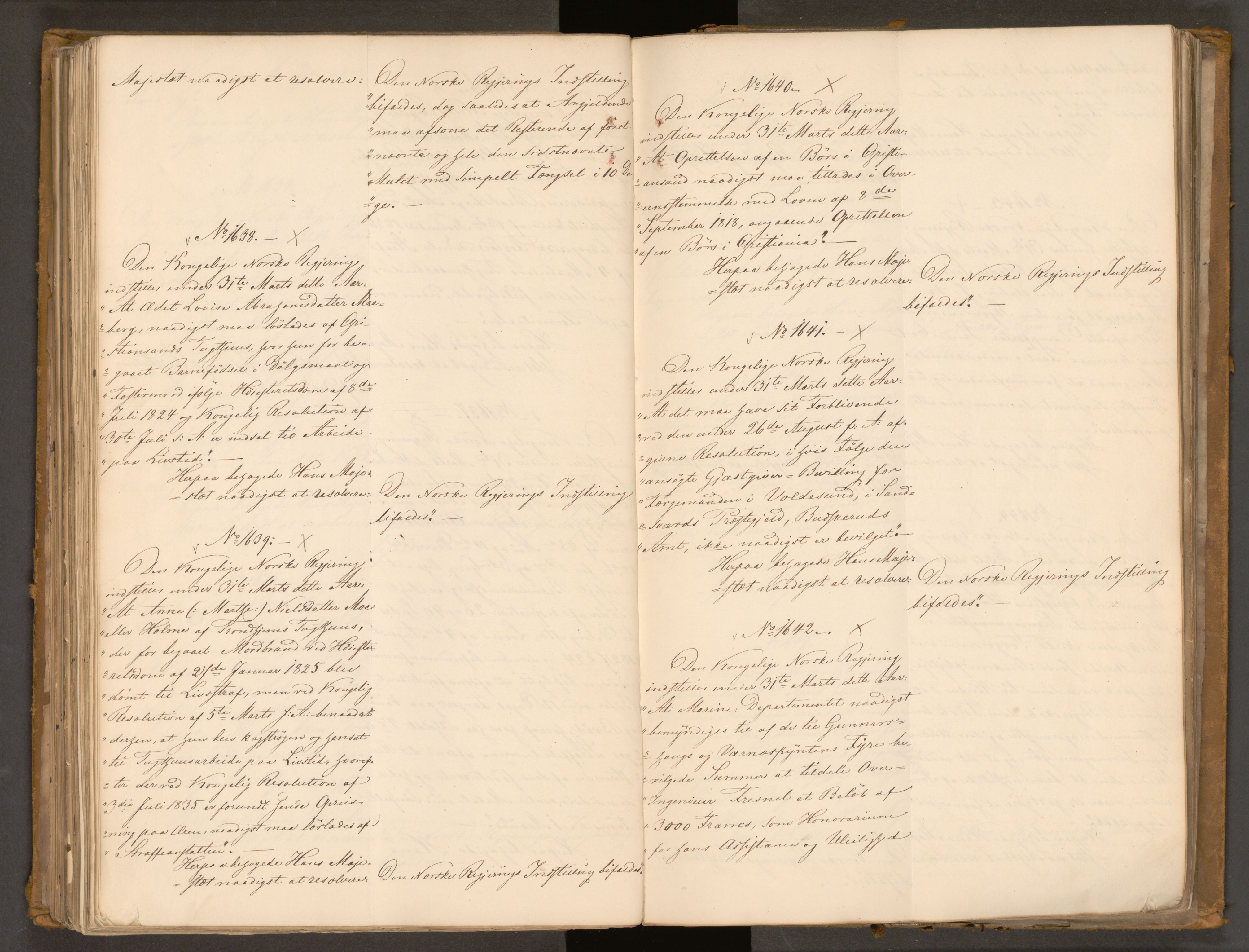Statsrådssekretariatet, AV/RA-S-1001/A/Ab/L0044: Kgl. res. nr. 1193-1948, 1. halvår, 1837