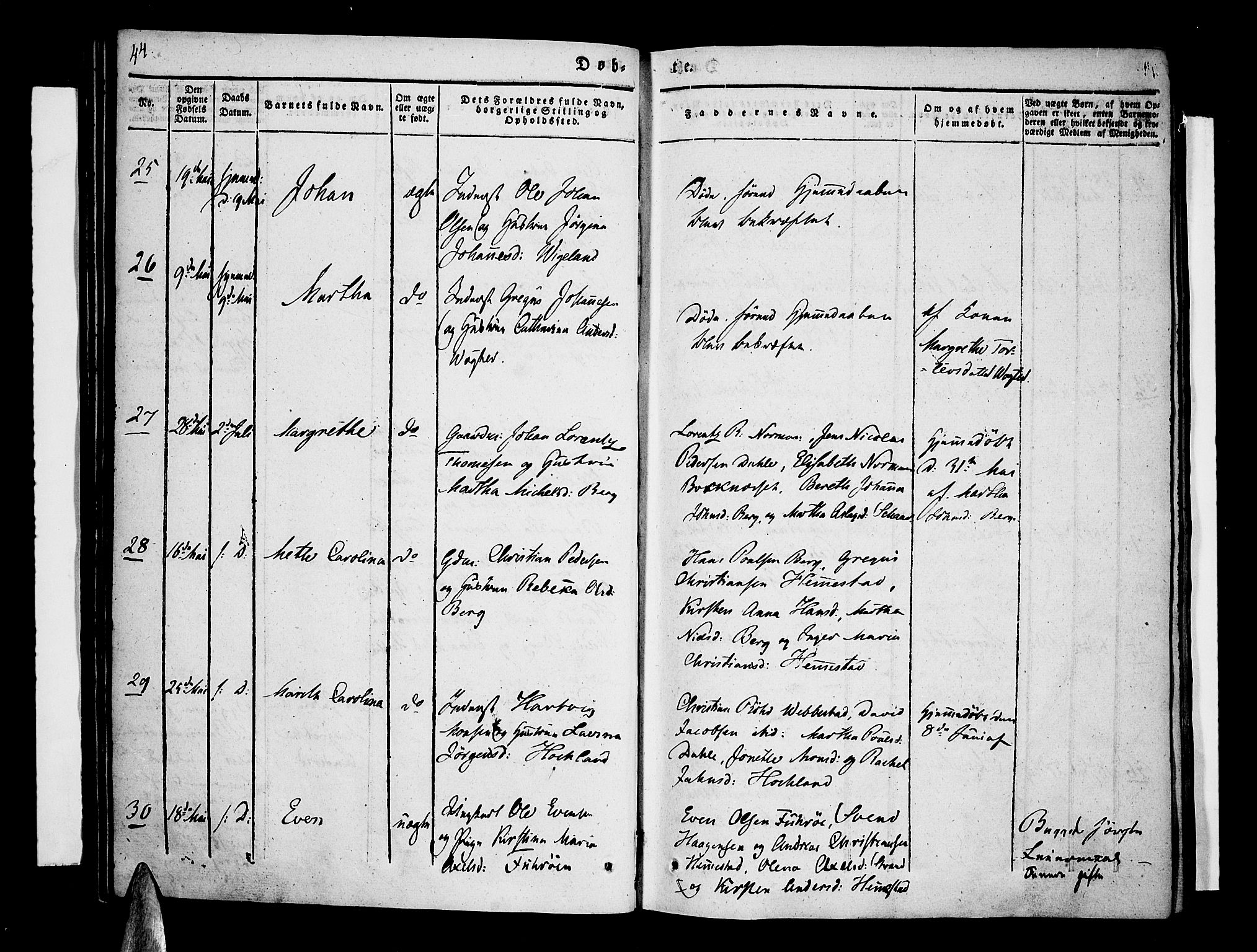 Kvæfjord sokneprestkontor, AV/SATØ-S-1323/G/Ga/Gaa/L0003kirke: Parish register (official) no. 3, 1830-1857, p. 44