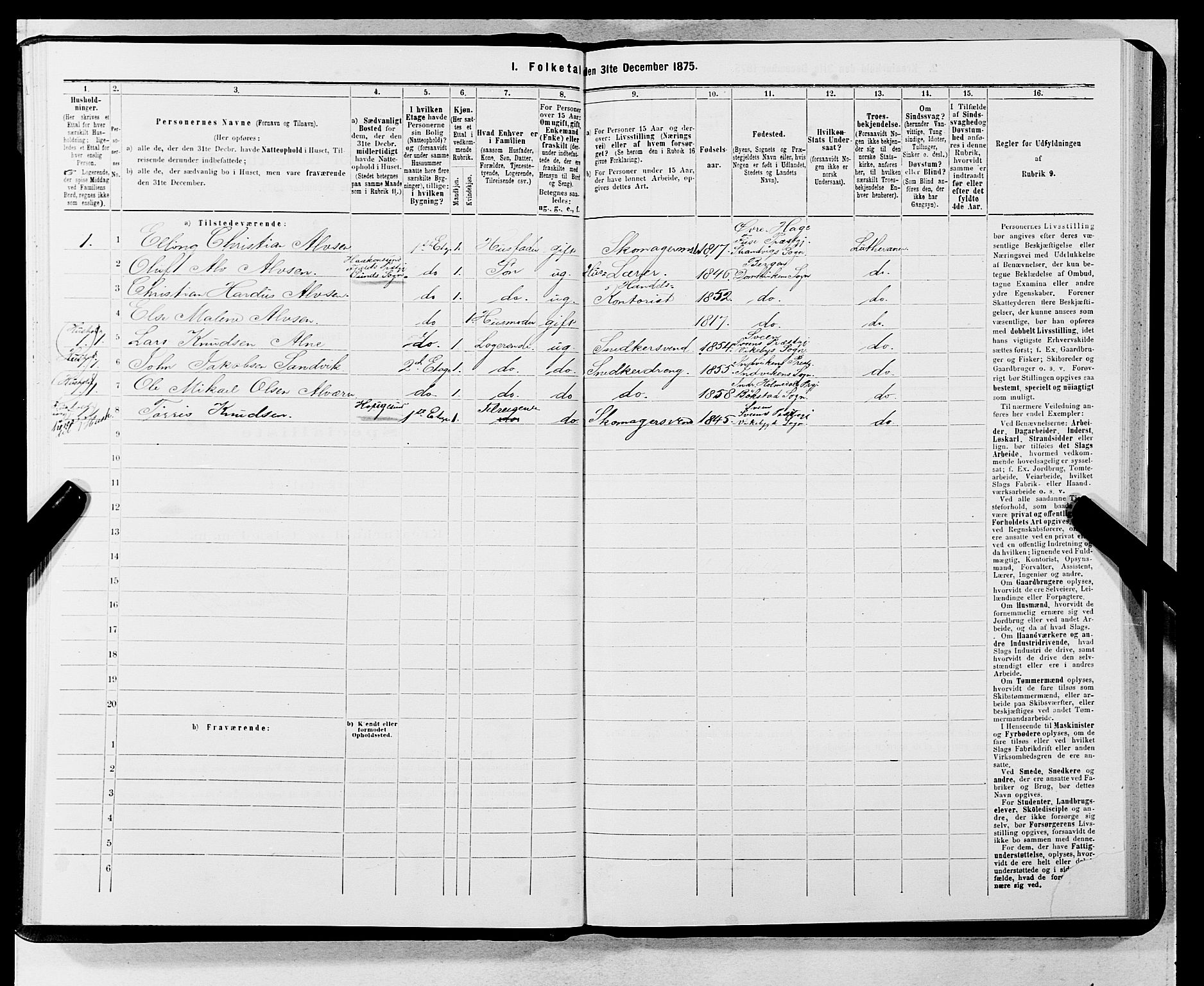 SAB, 1875 census for 1301 Bergen, 1875, p. 3647