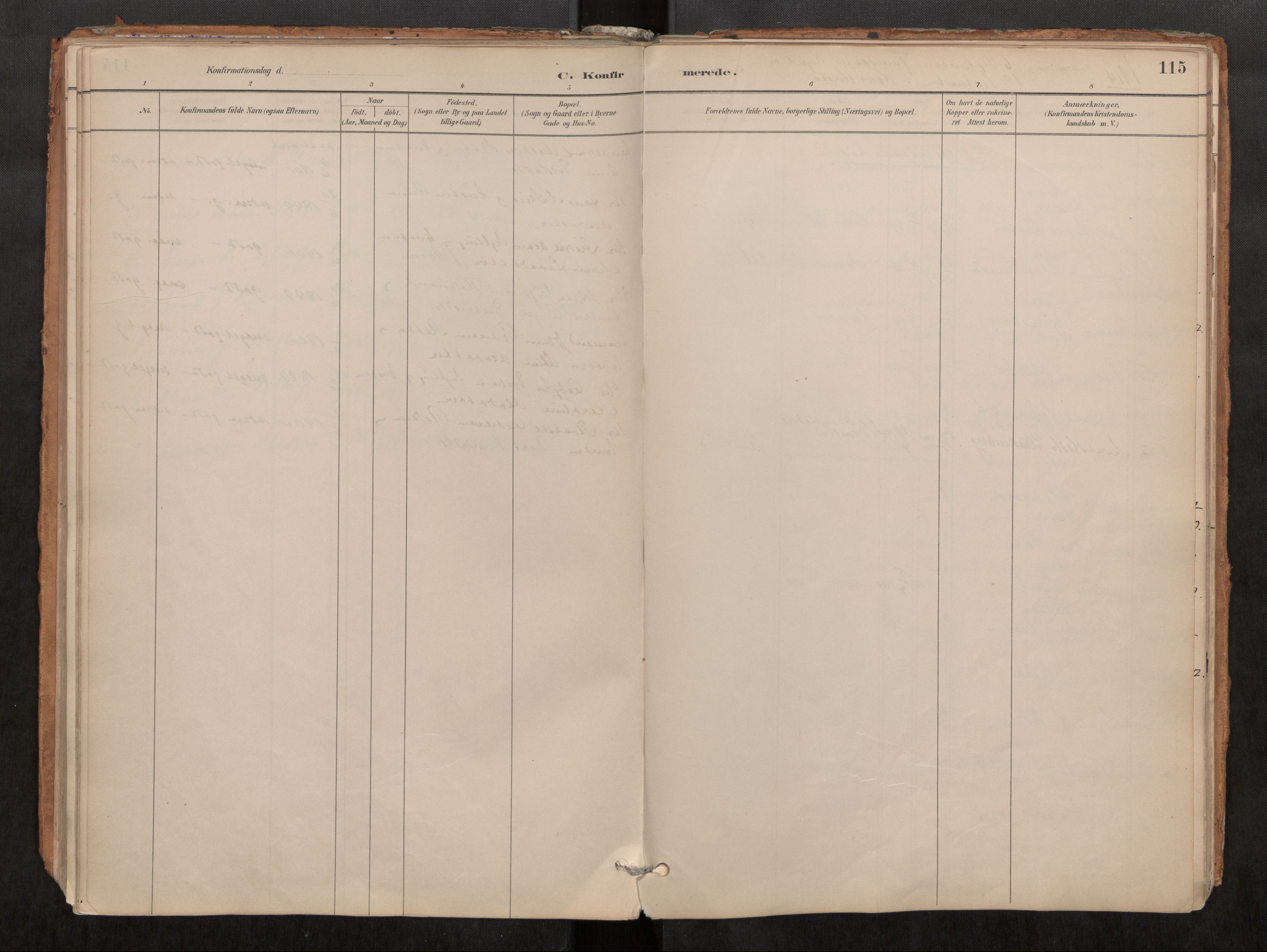 Ministerialprotokoller, klokkerbøker og fødselsregistre - Møre og Romsdal, SAT/A-1454/546/L0599: Parish register (official) no. 546A03, 1882-1920, p. 115