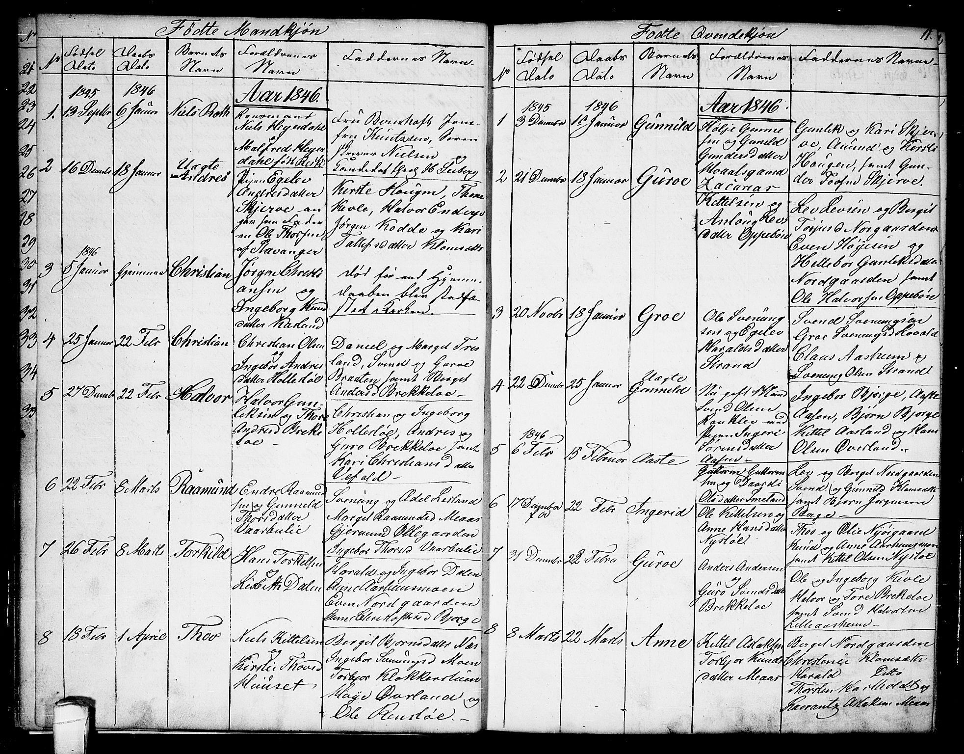 Seljord kirkebøker, AV/SAKO-A-20/G/Ga/L0002: Parish register (copy) no. I 2, 1838-1866, p. 11