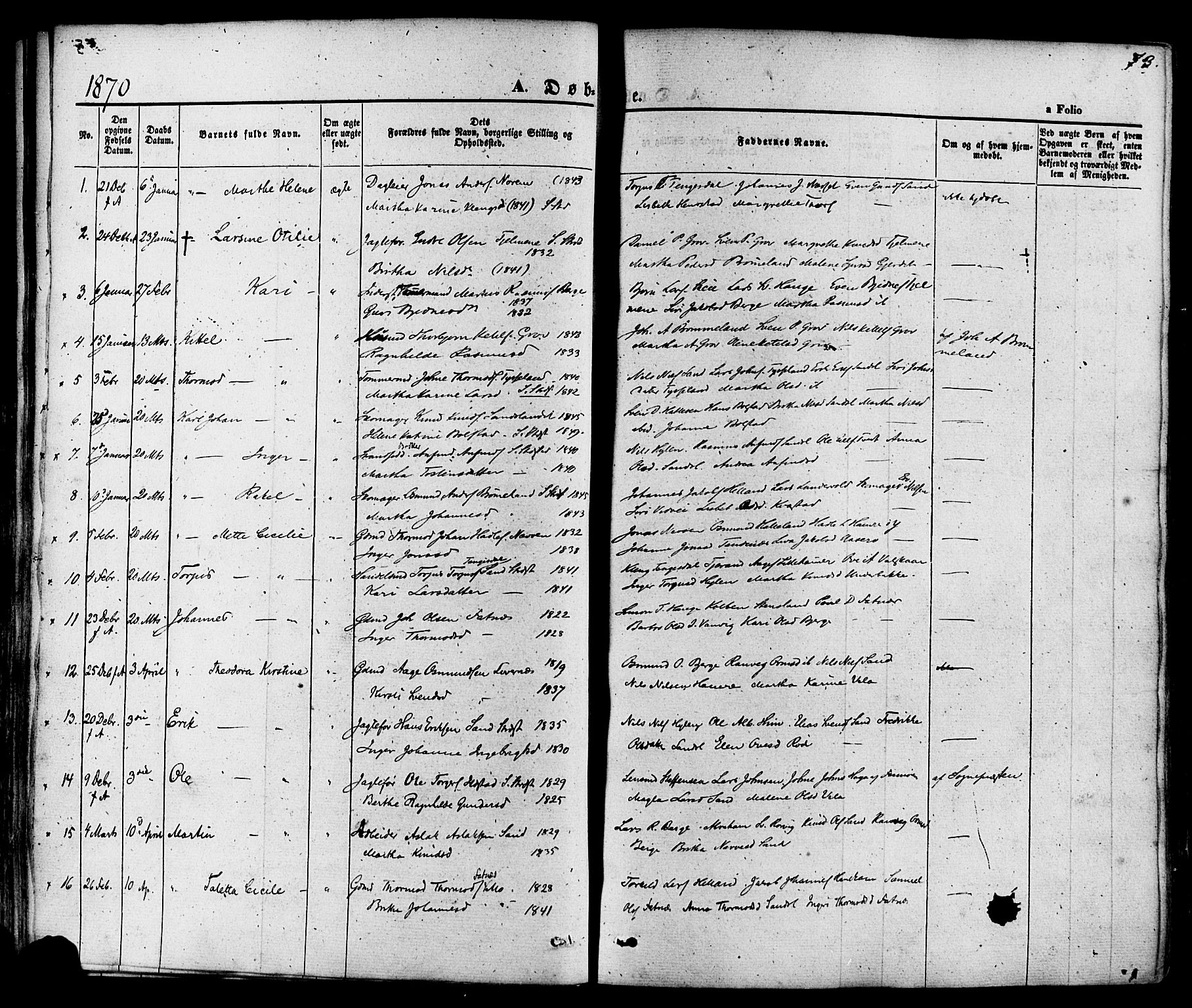 Sand sokneprestkontor, AV/SAST-A-101848/01/III/L0003: Parish register (official) no. A 3, 1854-1879, p. 73