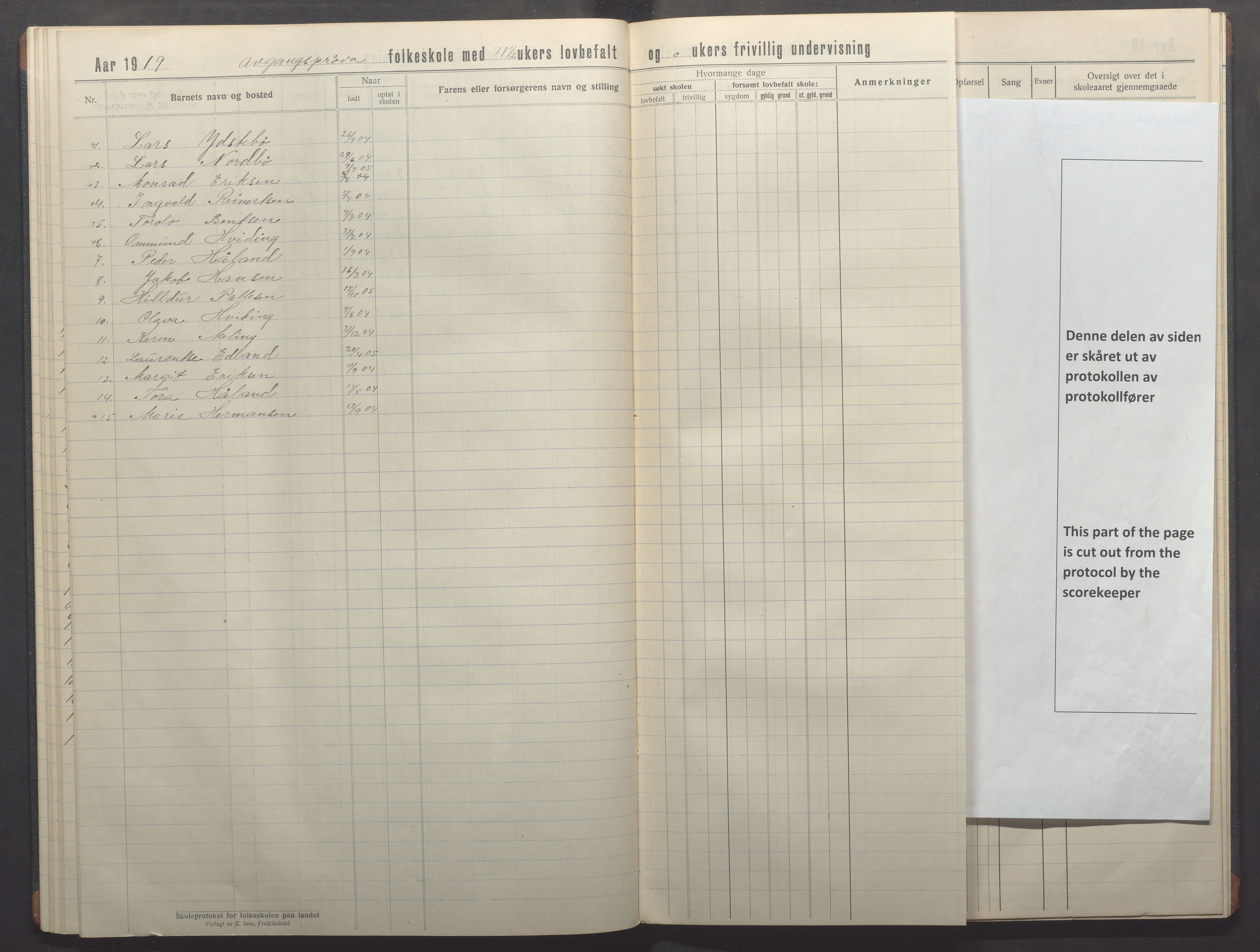 Kvitsøy kommune - Skolestyret, IKAR/K-100574/H/L0003: Skoleprotokoll, 1914-1922, p. 33