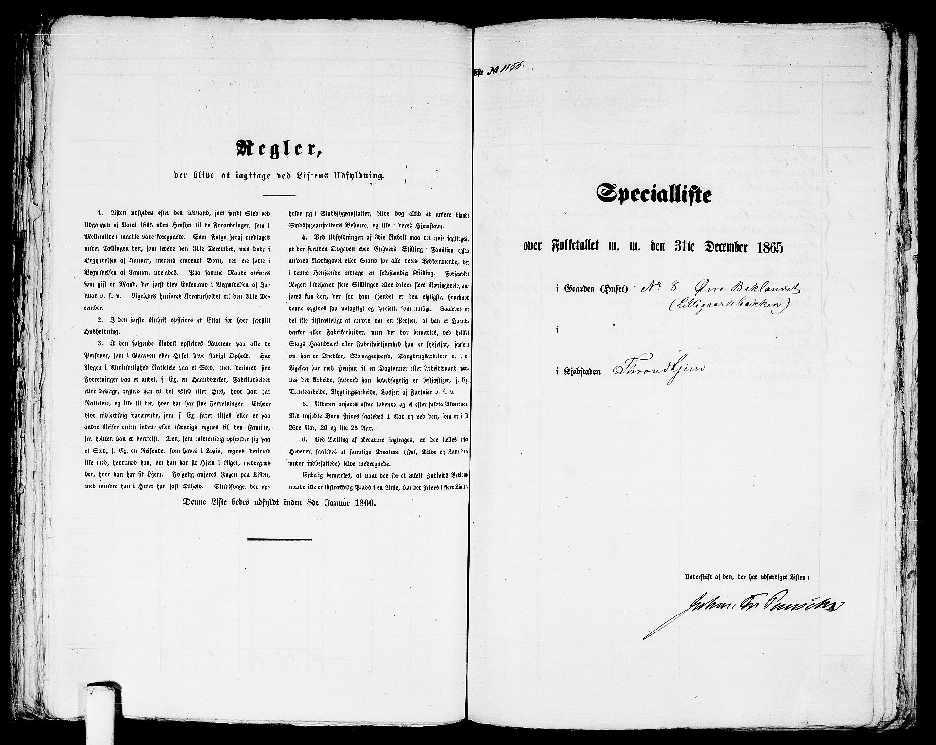 RA, 1865 census for Trondheim, 1865, p. 2406