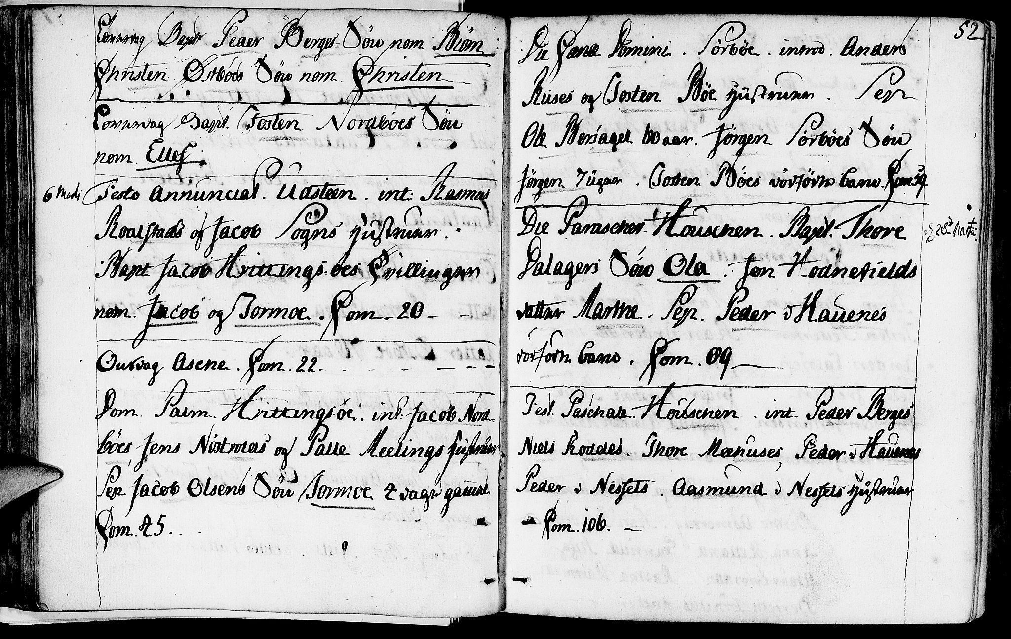 Rennesøy sokneprestkontor, AV/SAST-A -101827/H/Ha/Haa/L0003: Parish register (official) no. A 3, 1772-1815, p. 52