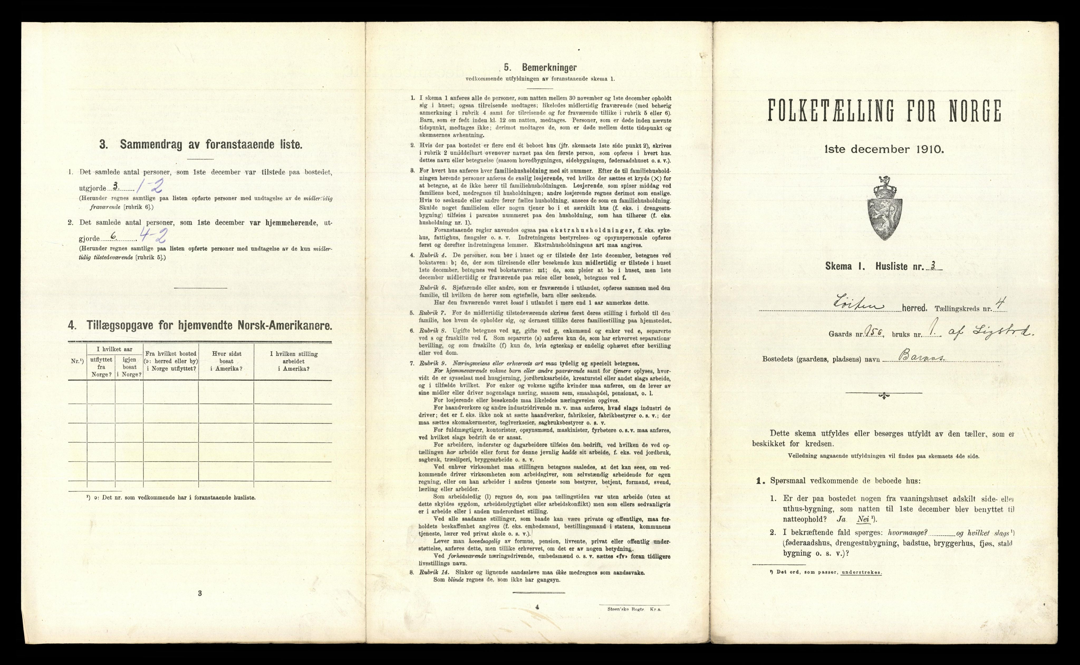 RA, 1910 census for Løten, 1910, p. 1322