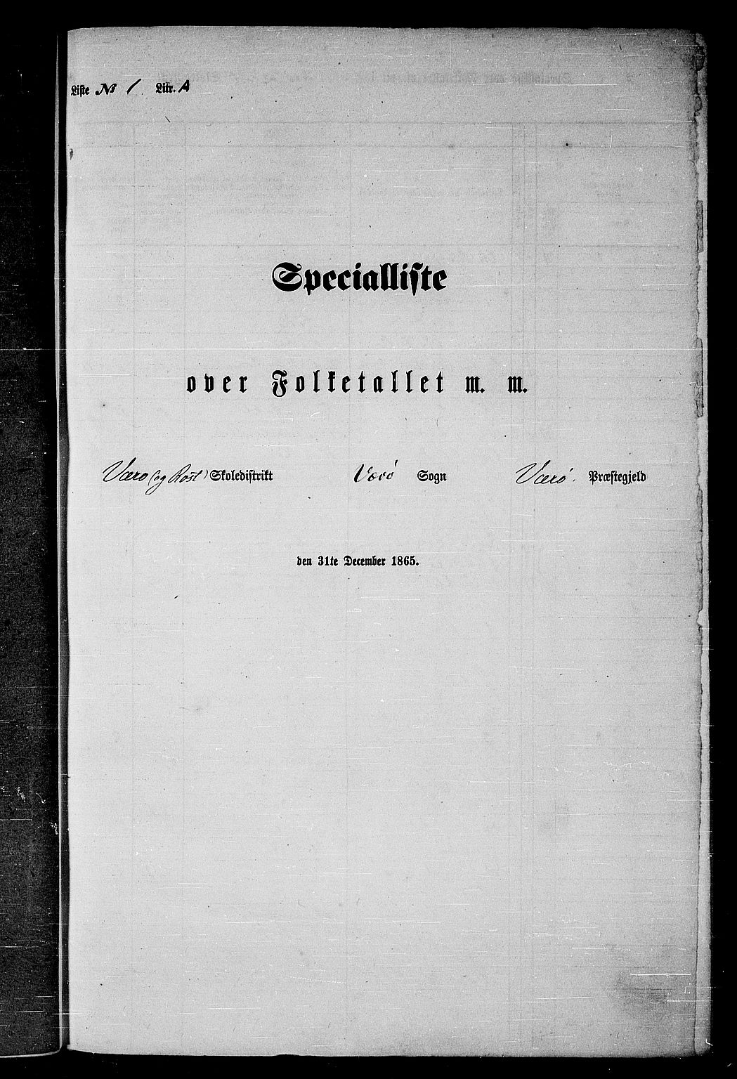 RA, 1865 census for Værøy, 1865, p. 8