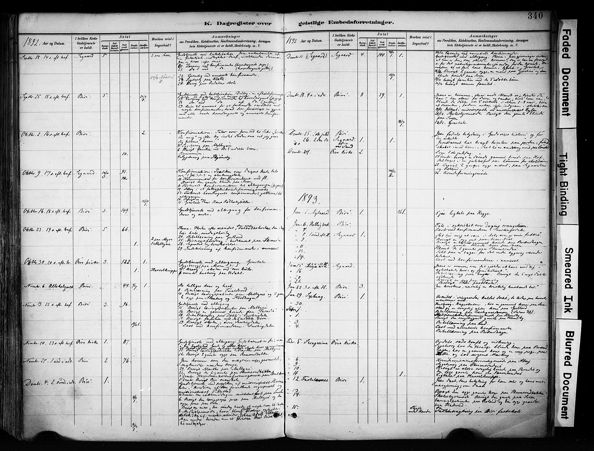 Biri prestekontor, SAH/PREST-096/H/Ha/Haa/L0009: Parish register (official) no. 9, 1887-1900, p. 340