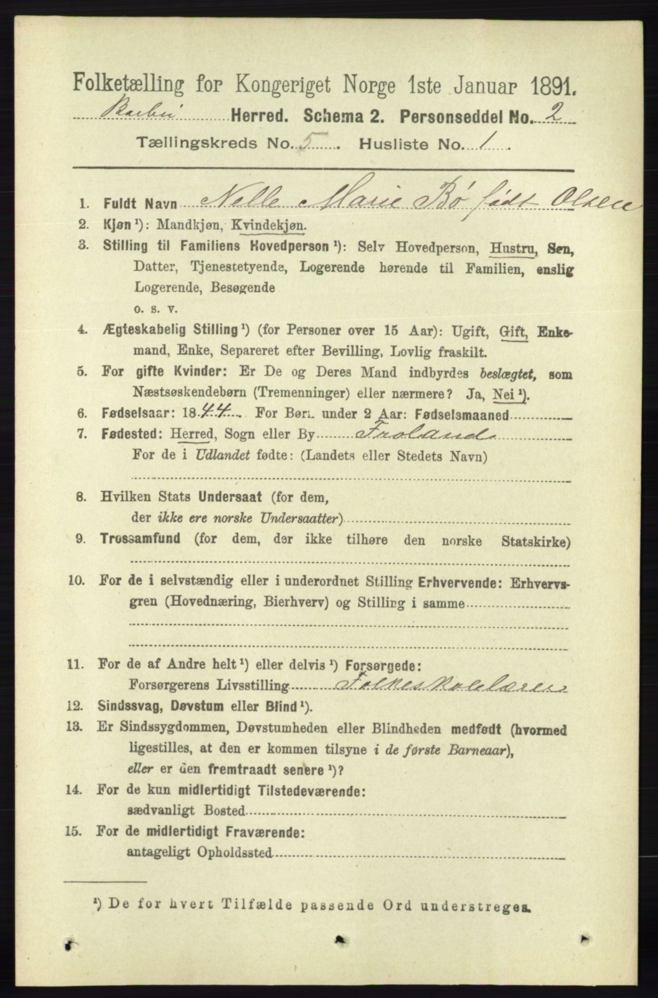 RA, 1891 census for 0990 Barbu, 1891, p. 3546