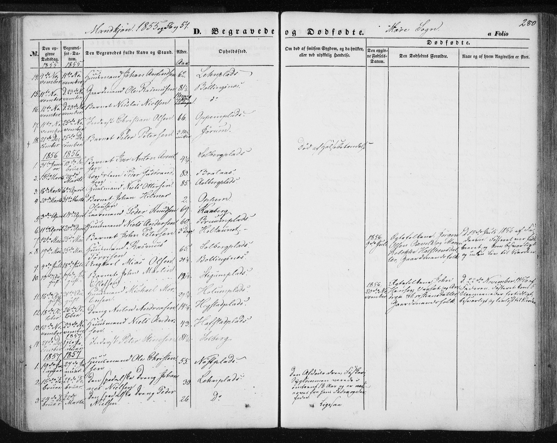 Ministerialprotokoller, klokkerbøker og fødselsregistre - Nord-Trøndelag, SAT/A-1458/735/L0342: Parish register (official) no. 735A07 /1, 1849-1862, p. 280