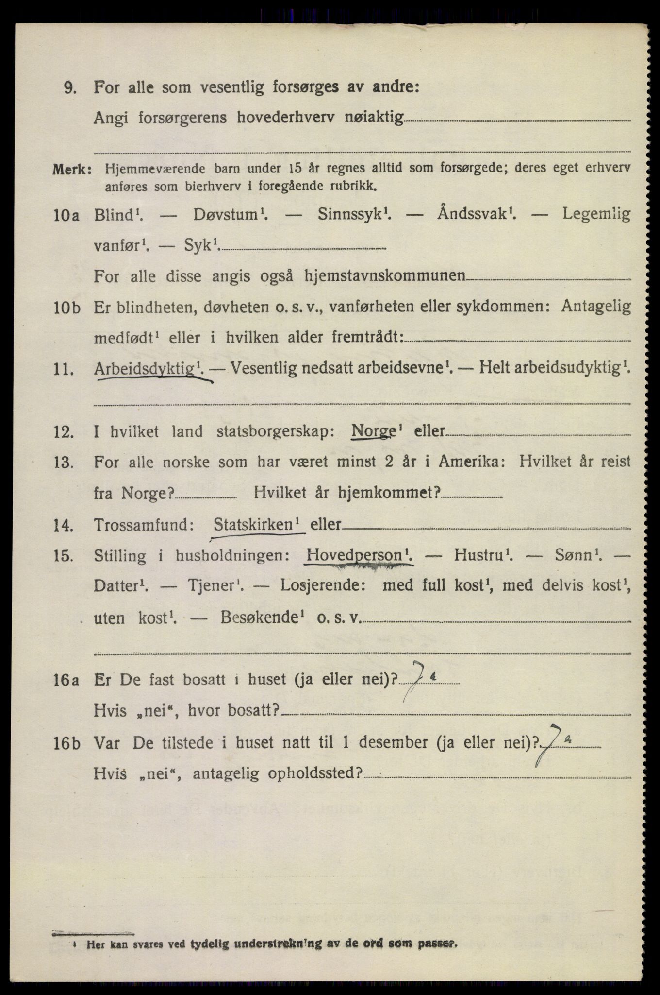 SAKO, 1920 census for Sandeherred, 1920, p. 19465