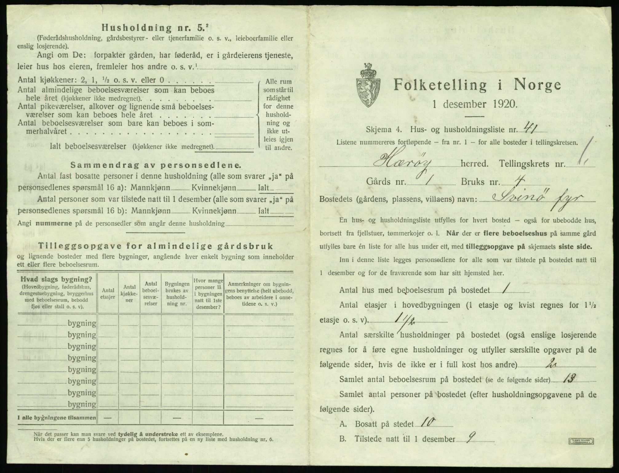 SAT, 1920 census for Herøy (MR), 1920, p. 141