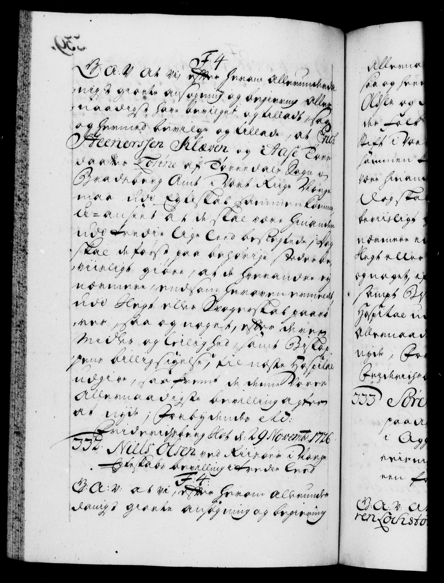 Danske Kanselli 1572-1799, AV/RA-EA-3023/F/Fc/Fca/Fcaa/L0025: Norske registre, 1726-1728, p. 239b