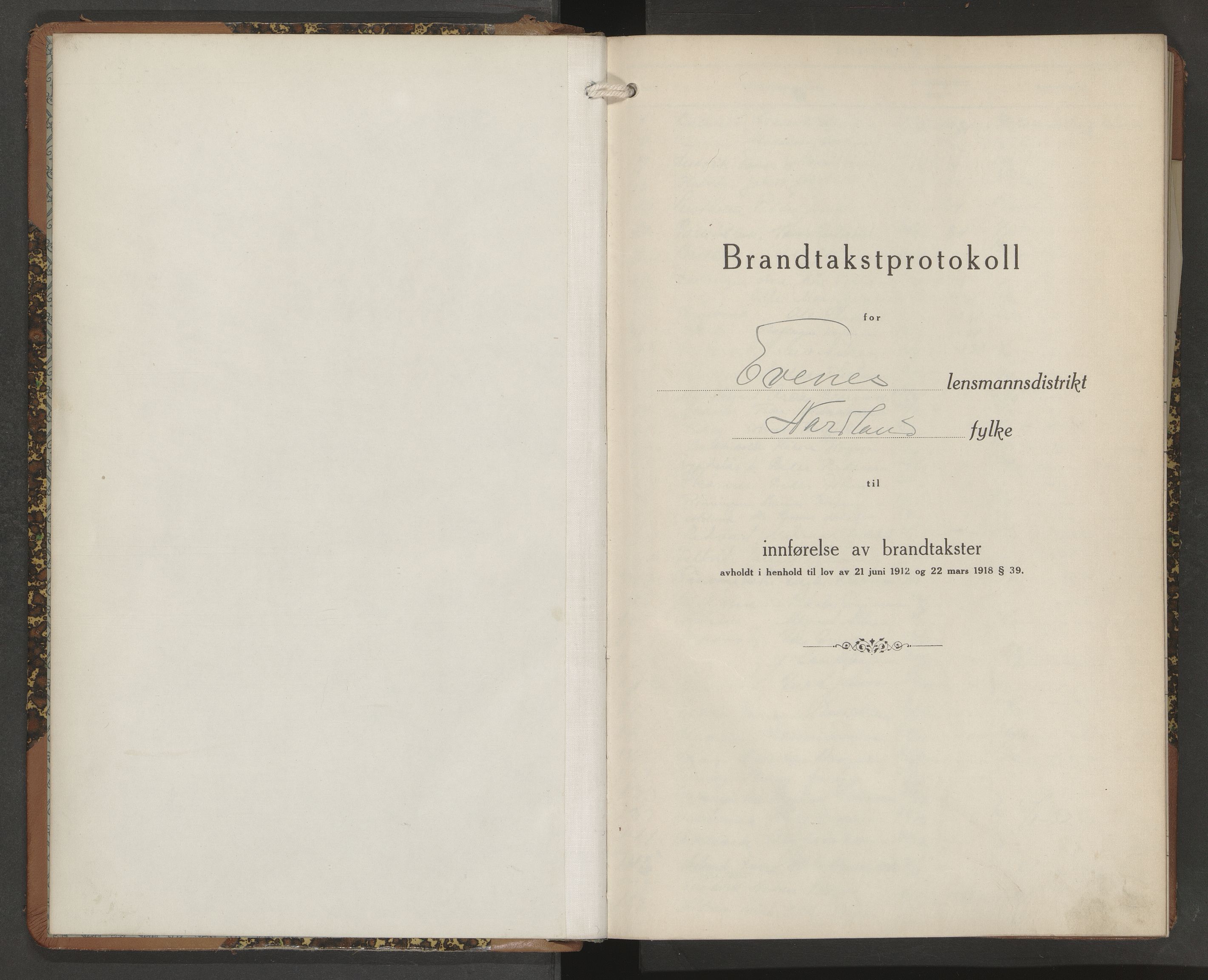 Evenes lensmannskontor, AV/SAT-A-5684/1/12/12b/L0015: Branntakstprotokoll-skjema, 1931-1933