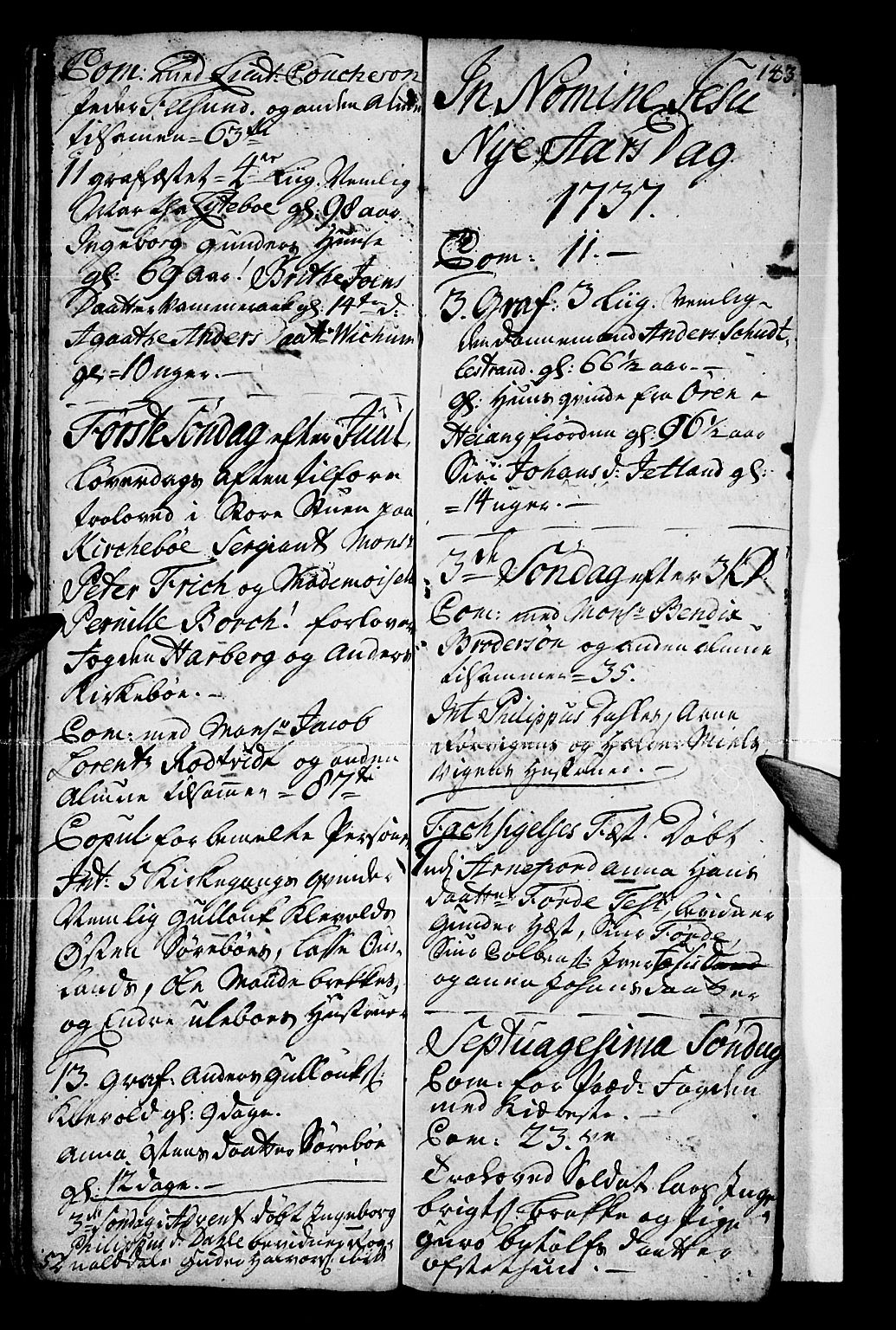 Vik sokneprestembete, SAB/A-81501: Parish register (official) no. A 1 /3, 1727-1740, p. 143