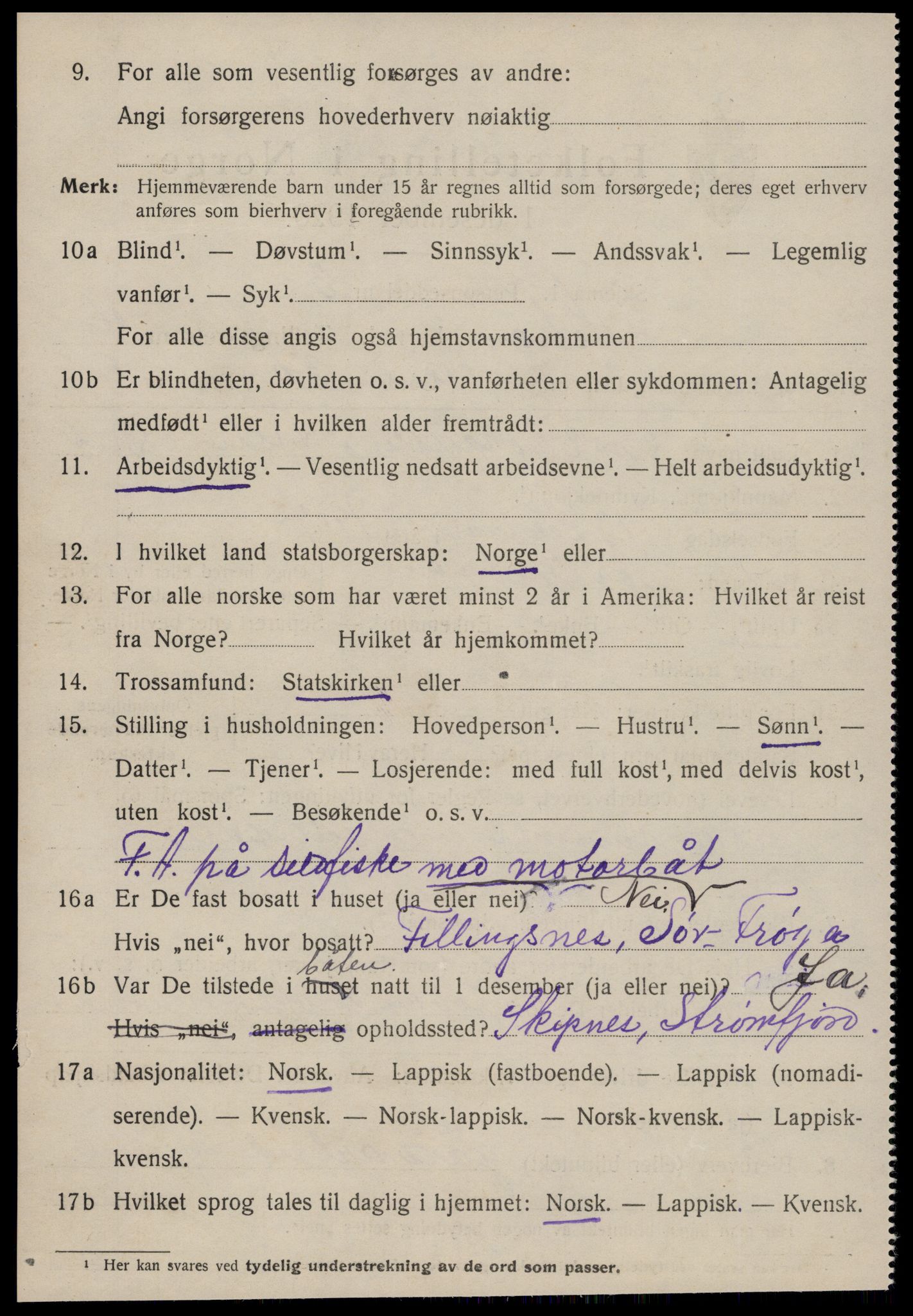 SAT, 1920 census for Hitra, 1920, p. 1704