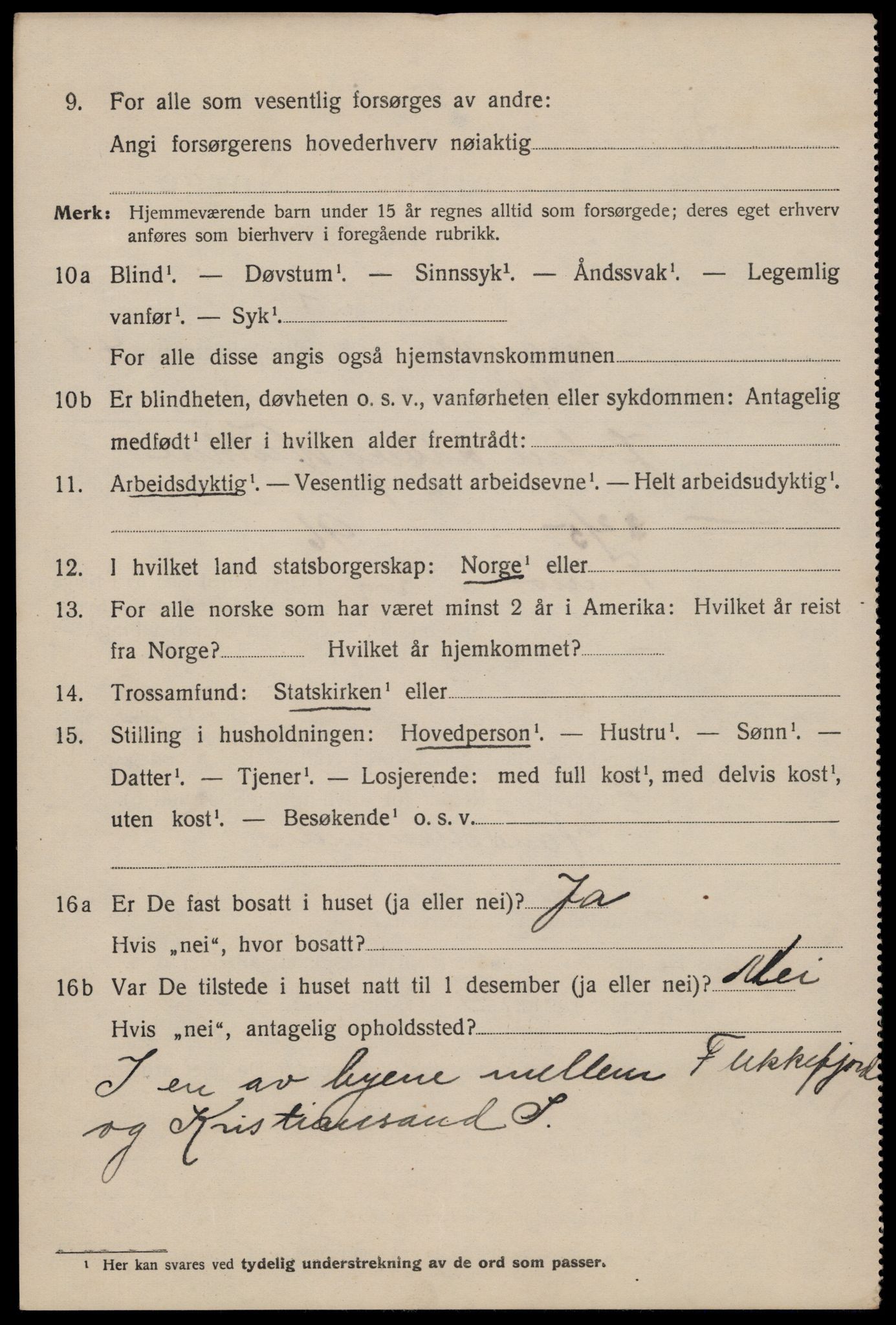 SAST, 1920 census for Stavanger, 1920, p. 108501