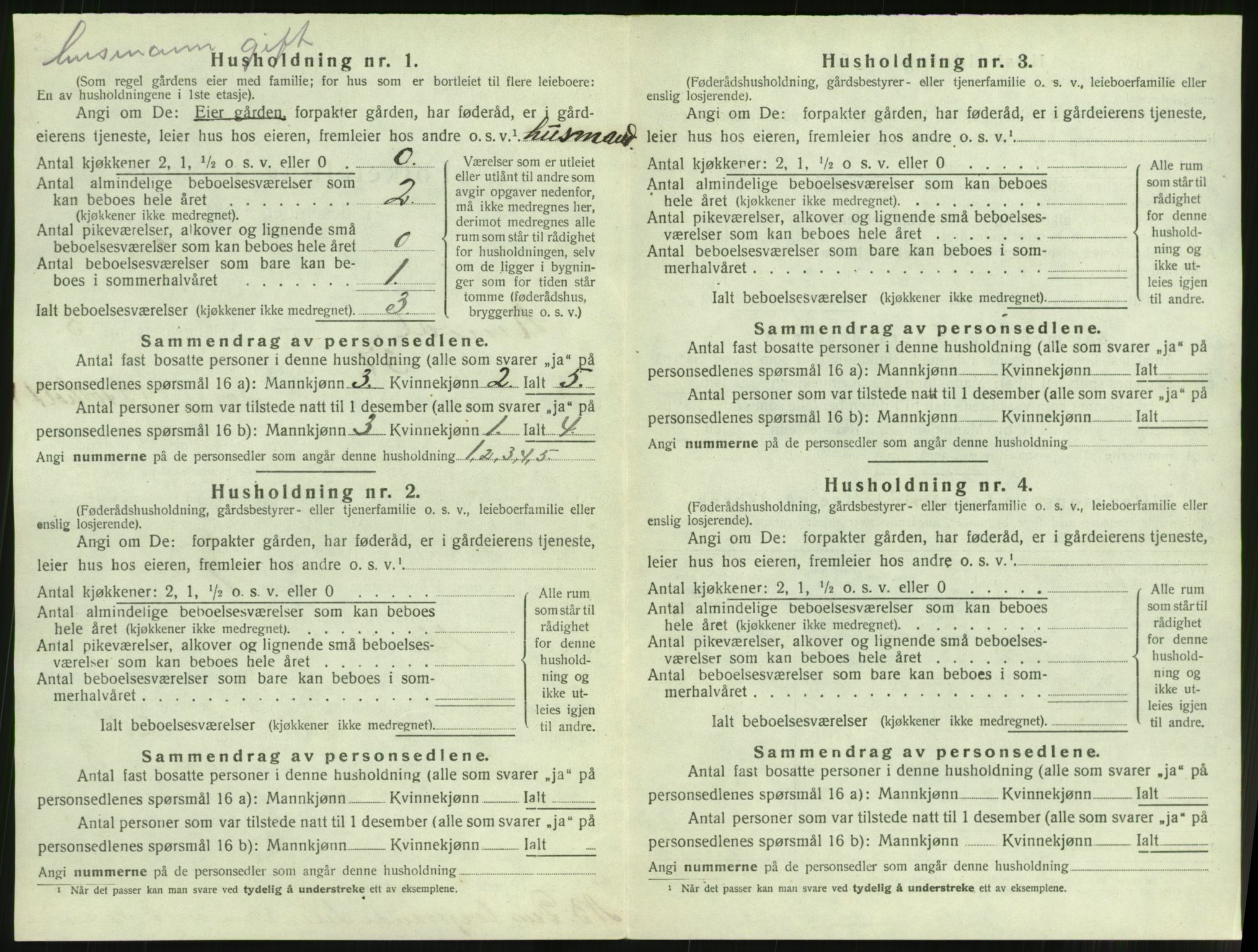SAT, 1920 census for Rindal, 1920, p. 337