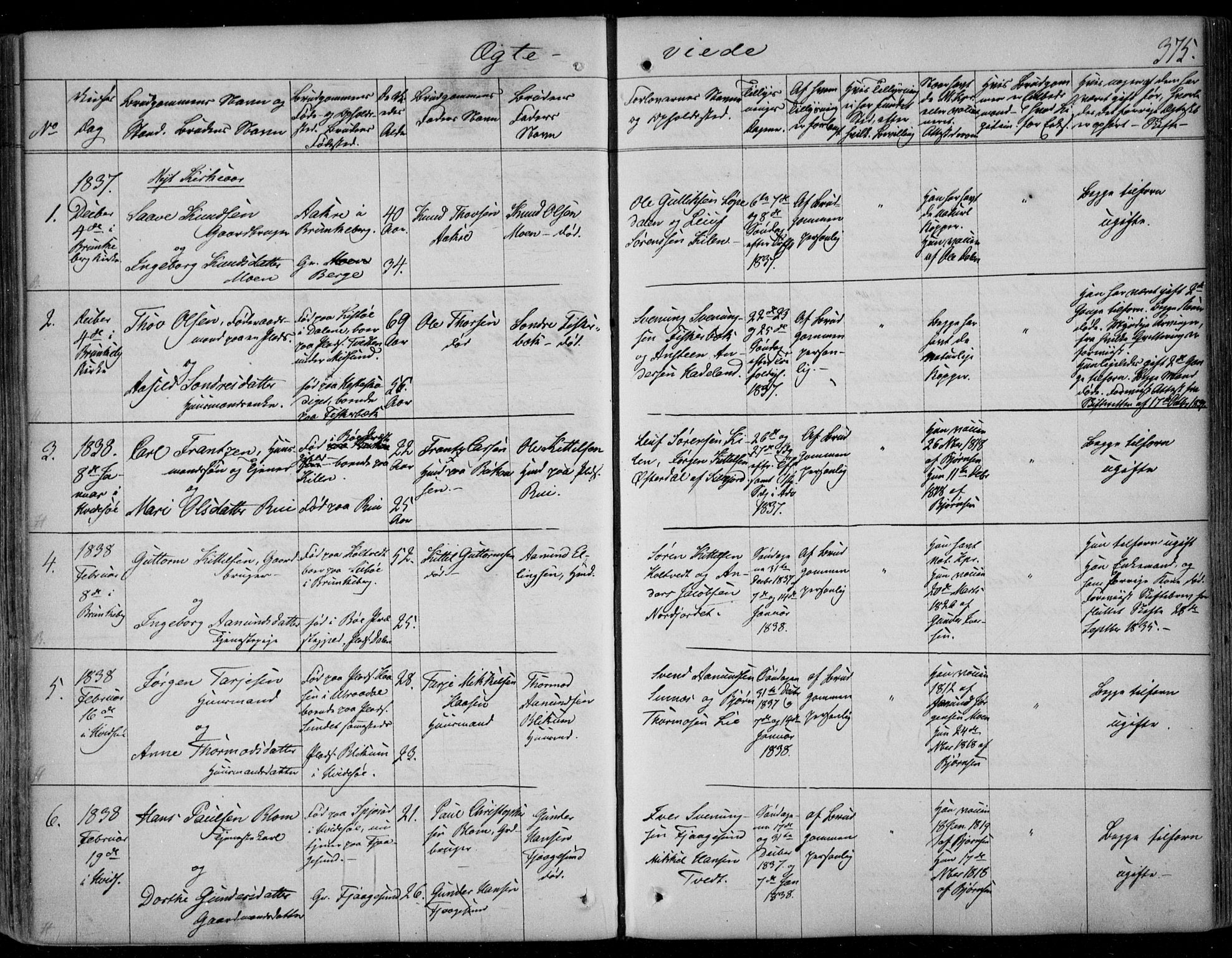 Kviteseid kirkebøker, SAKO/A-276/F/Fa/L0006: Parish register (official) no. I 6, 1836-1858, p. 375