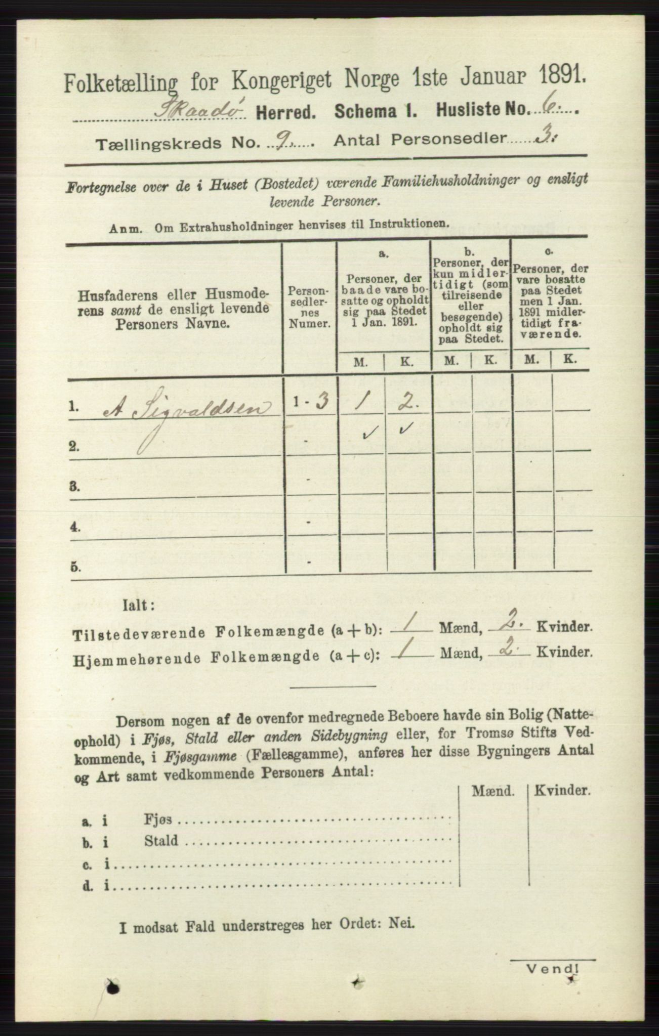 RA, 1891 census for 0815 Skåtøy, 1891, p. 3845