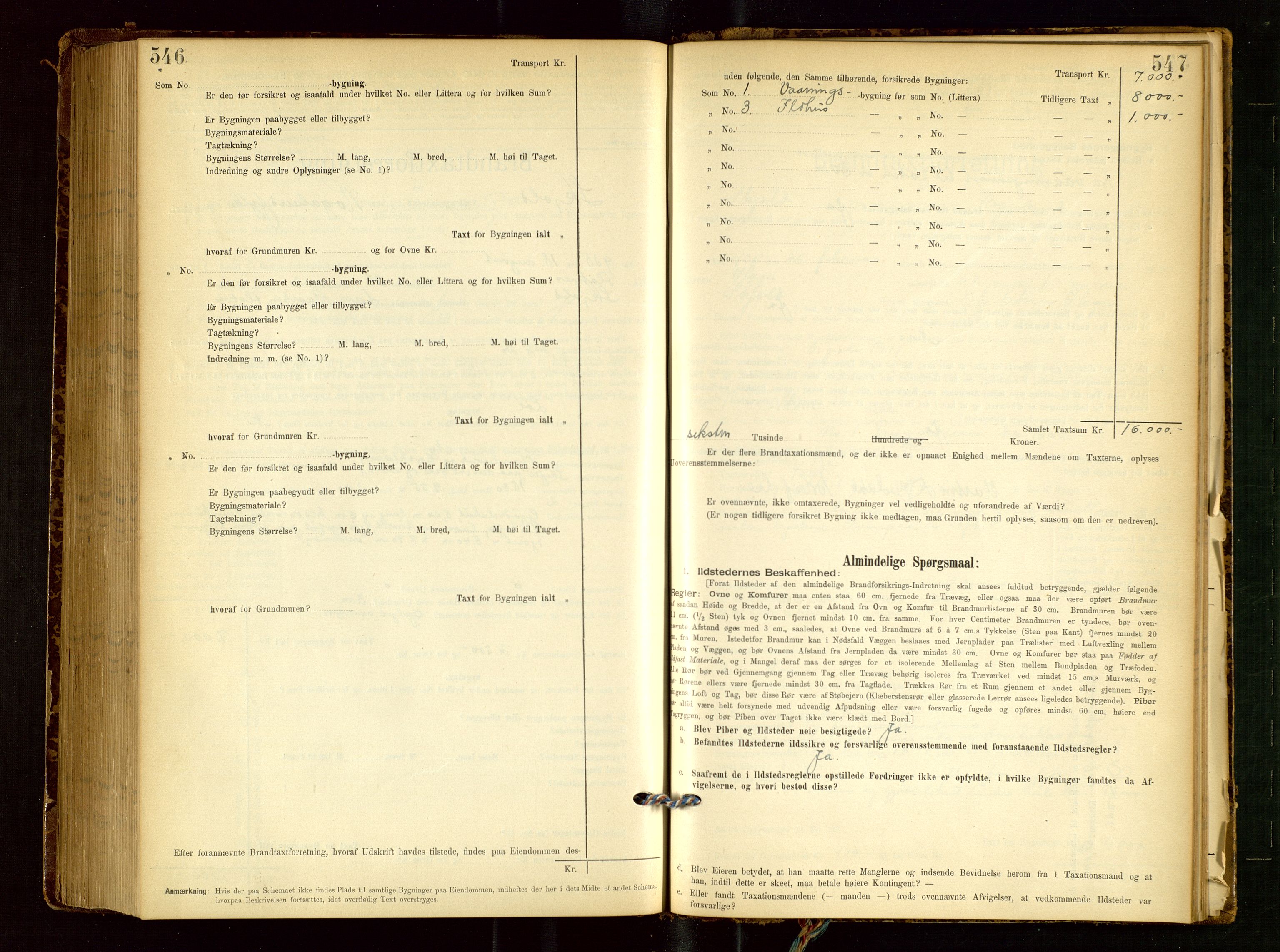 Skjold lensmannskontor, SAST/A-100182/Gob/L0001: "Brandtaxationsprotokol for Skjold Lensmandsdistrikt Ryfylke Fogderi", 1894-1939, p. 546-547
