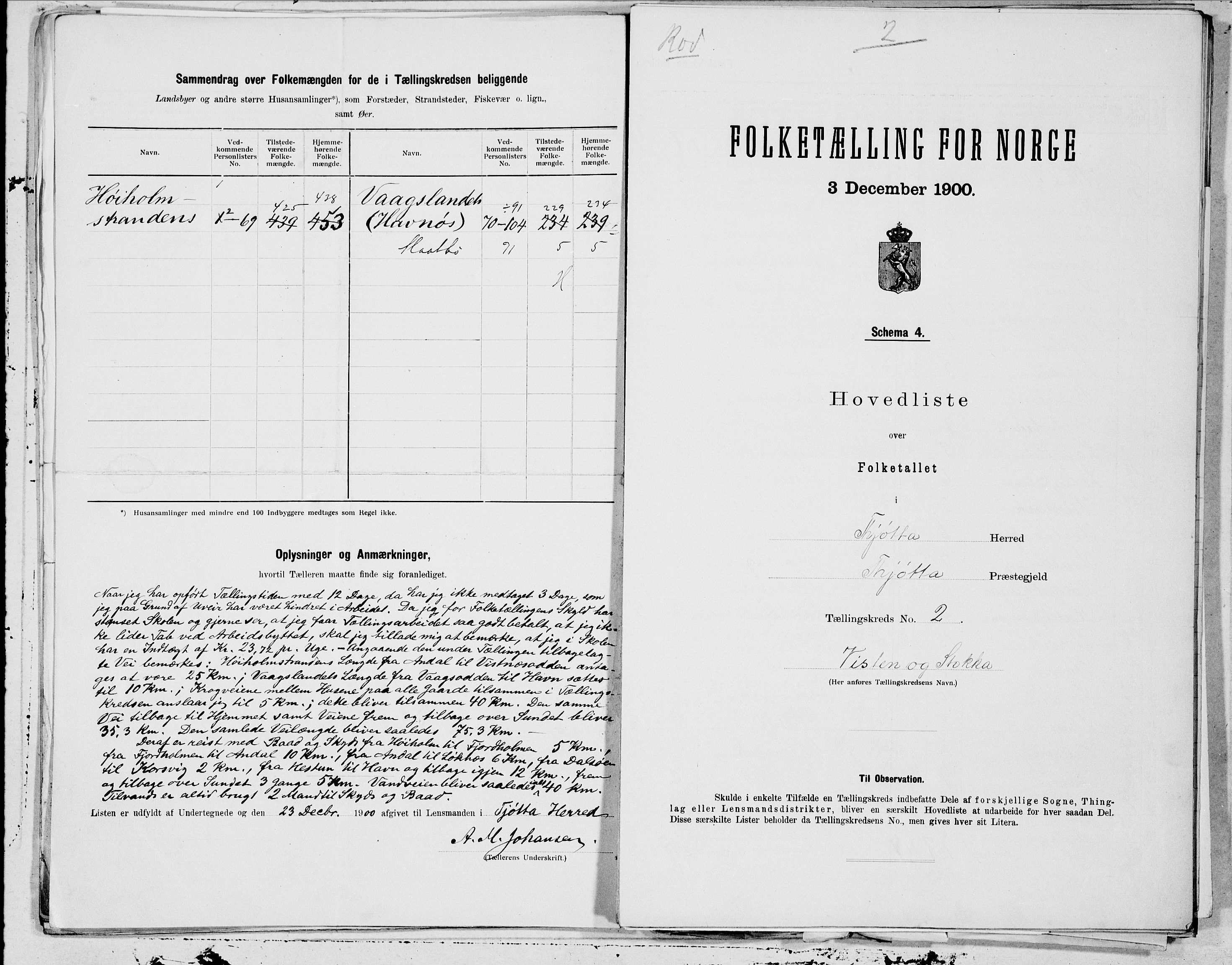 SAT, 1900 census for Tjøtta, 1900, p. 6