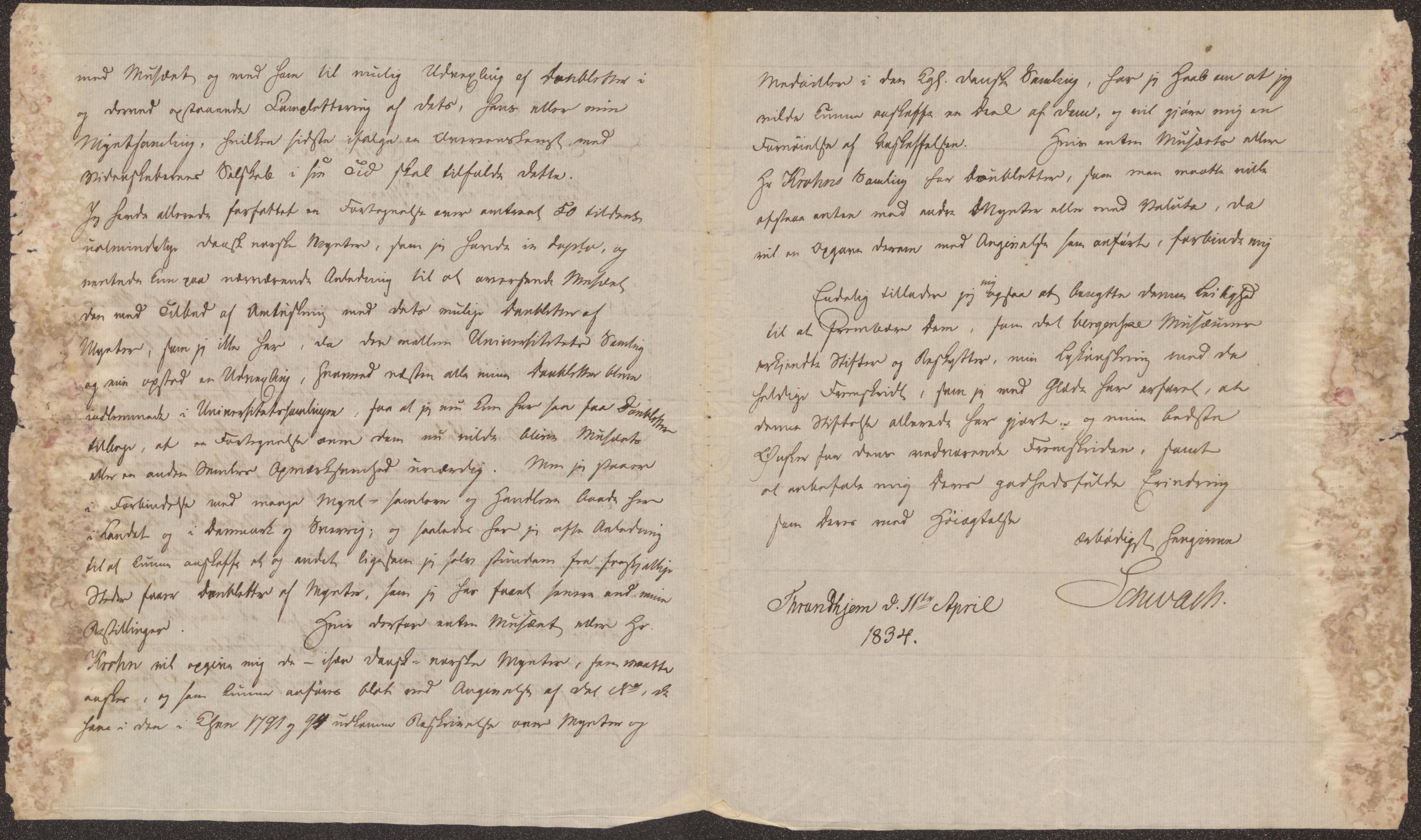 Bergens Museum, UMB/A007/D/Da/L0006/0003: Brevsamling 1833 - 1834 / Brevsamling 1834, 1834