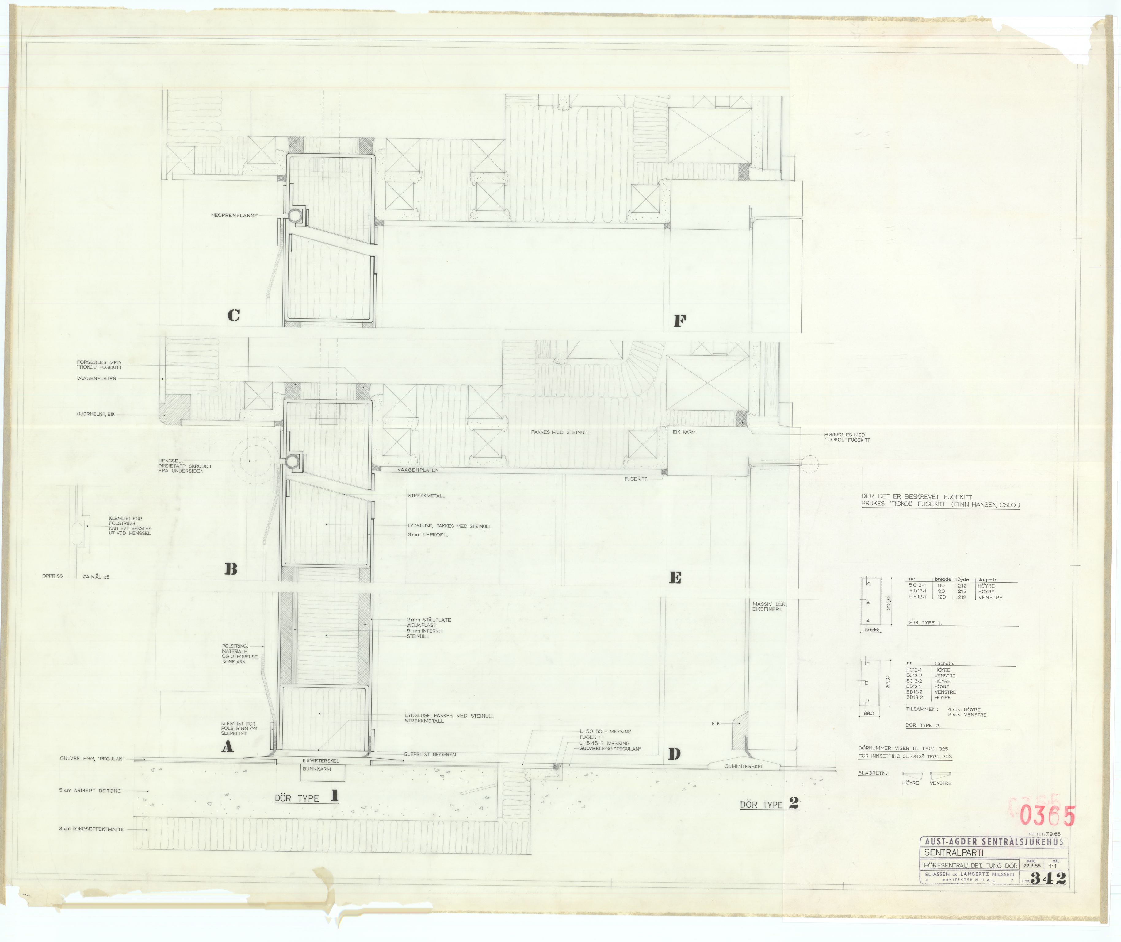 Eliassen og Lambertz-Nilssen Arkitekter, AAKS/PA-2983/T/T01/L0005: Tegningskogger 0365, 1960-1966, p. 23