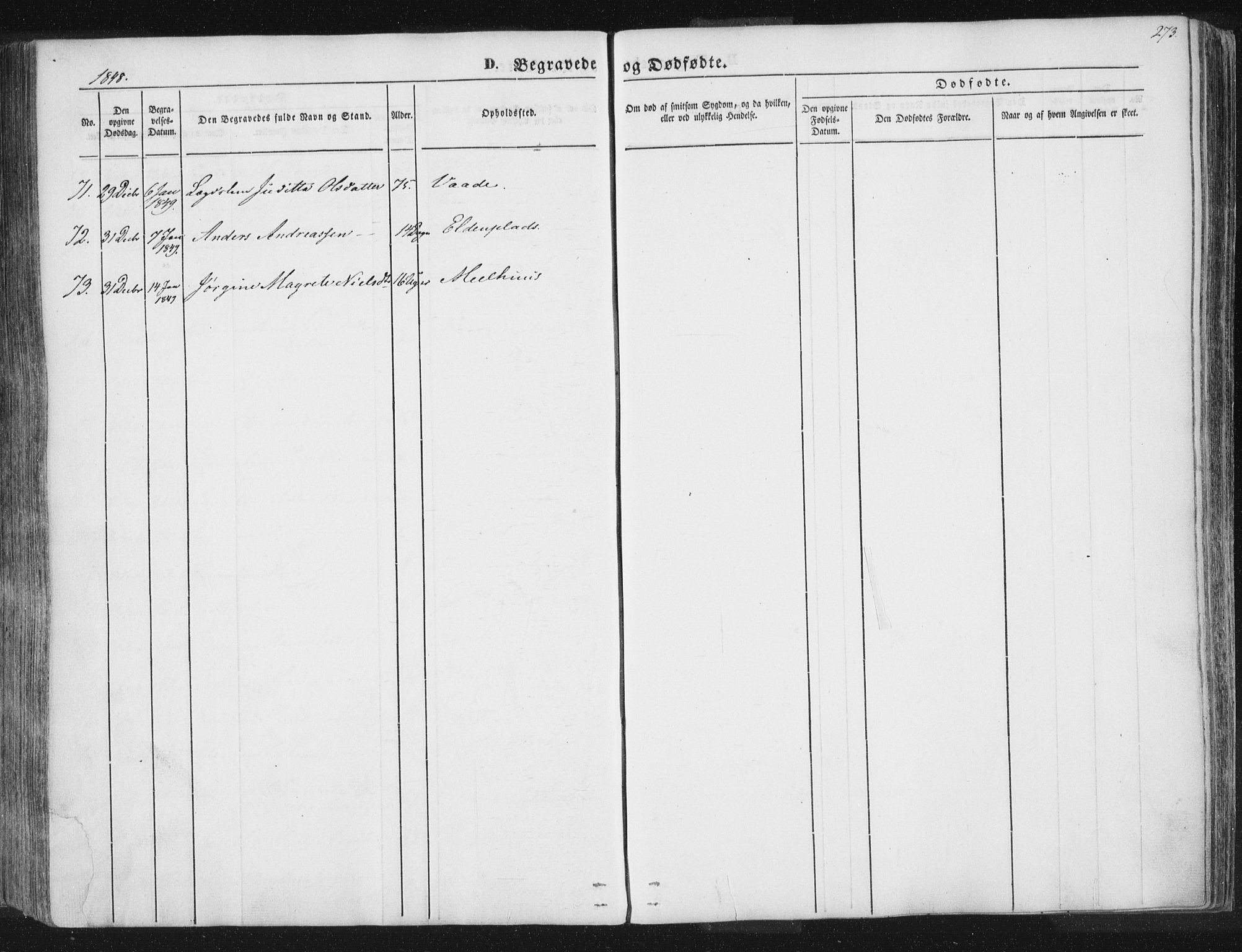 Ministerialprotokoller, klokkerbøker og fødselsregistre - Nord-Trøndelag, SAT/A-1458/741/L0392: Parish register (official) no. 741A06, 1836-1848, p. 273