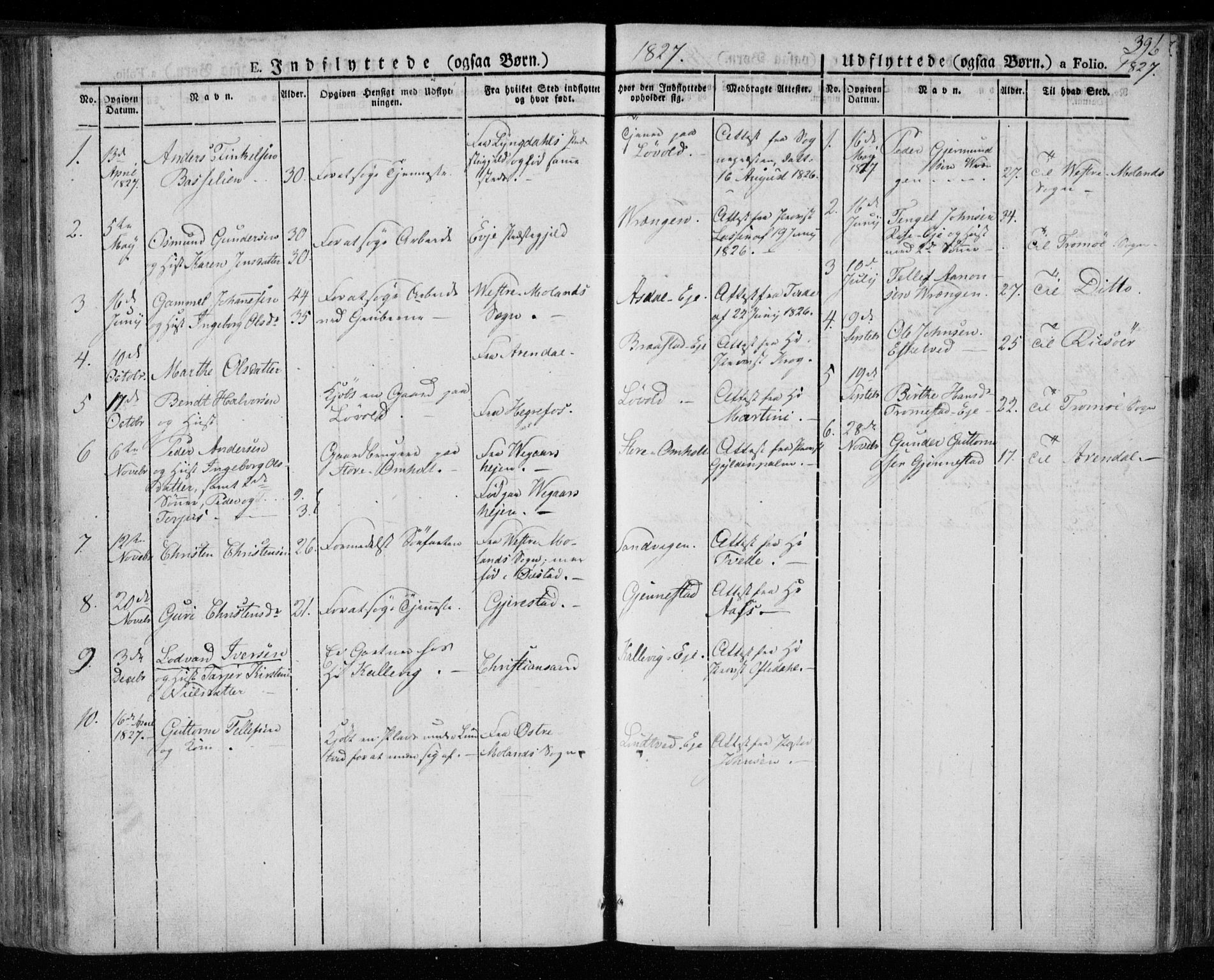 Øyestad sokneprestkontor, SAK/1111-0049/F/Fa/L0013: Parish register (official) no. A 13, 1827-1842, p. 396