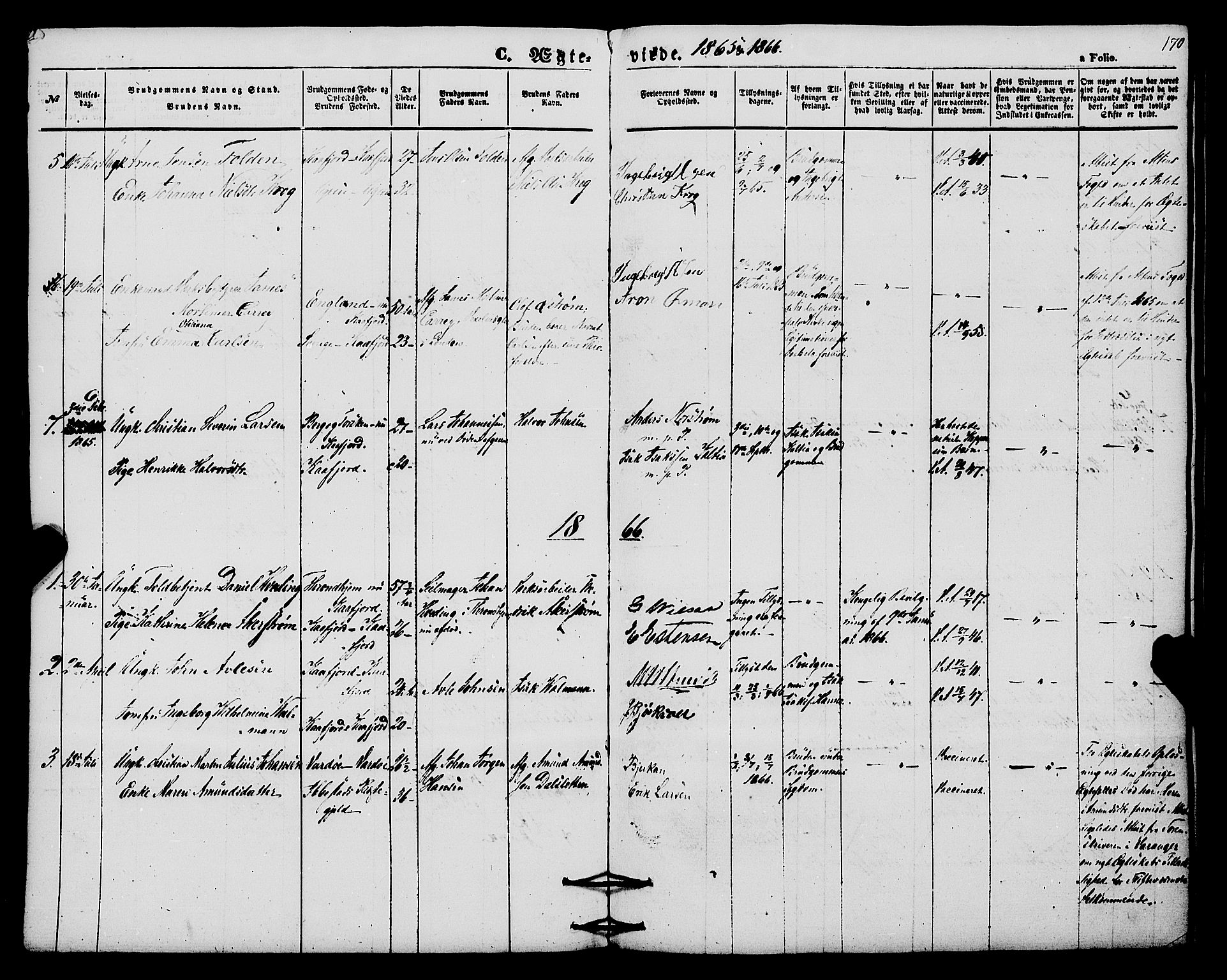 Alta sokneprestkontor, SATØ/S-1338/H/Ha/L0004.kirke: Parish register (official) no. 4, 1858-1880, p. 170