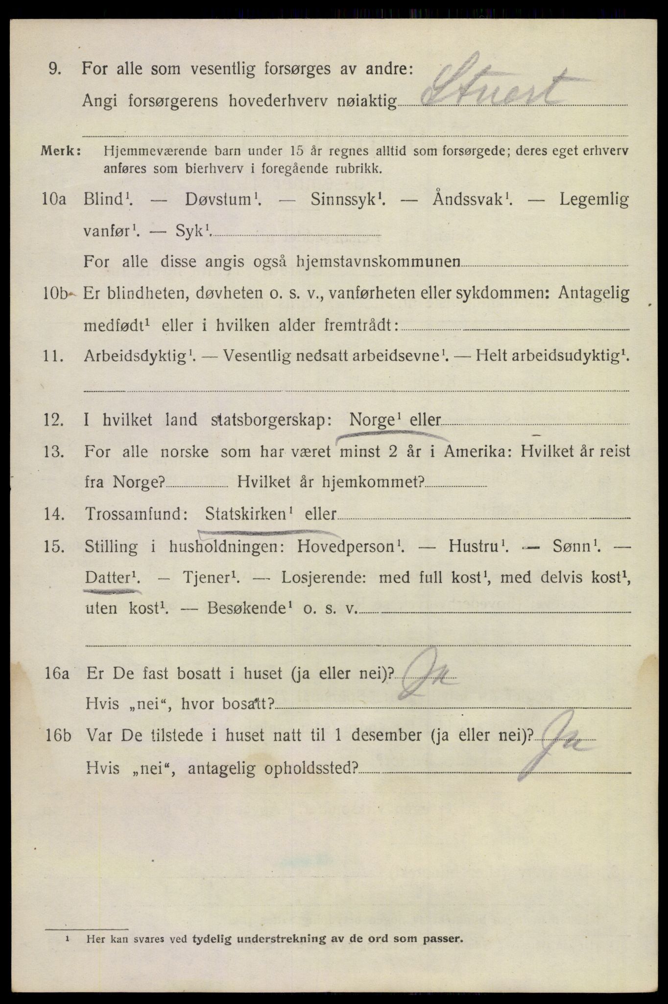 SAKO, 1920 census for Sandeherred, 1920, p. 12707